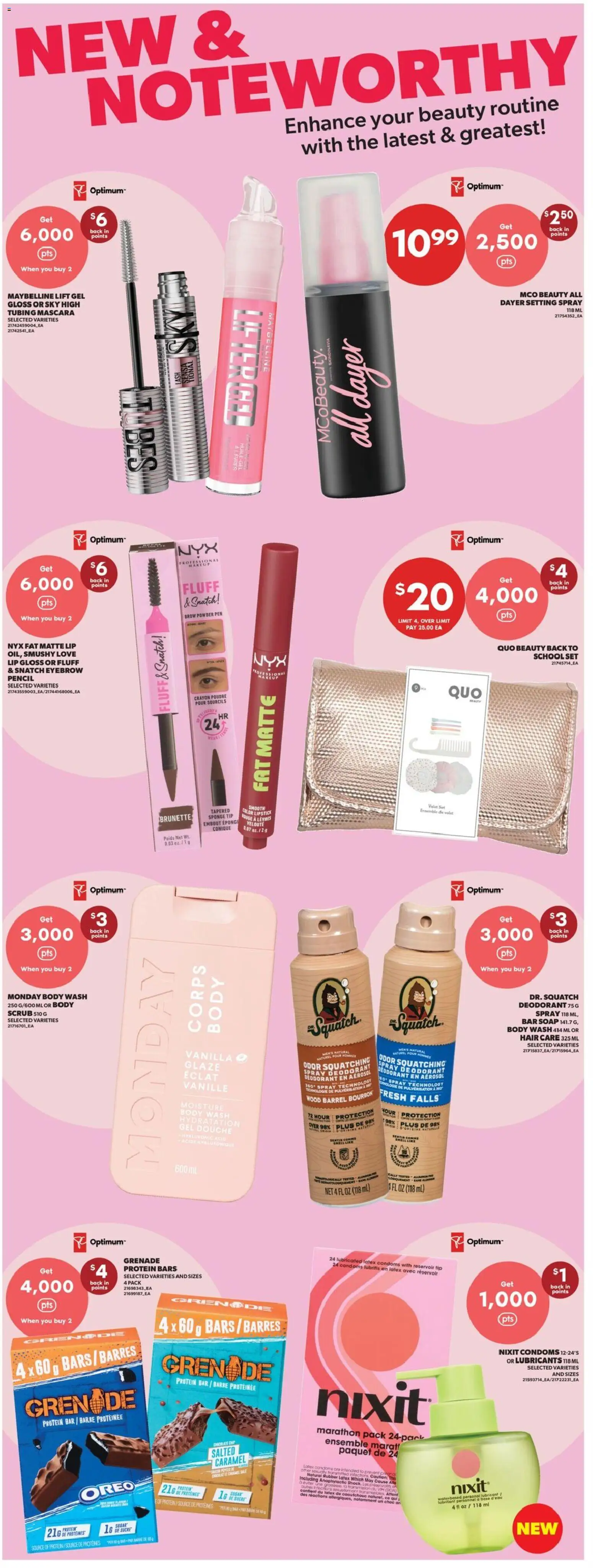 Real Canadian Superstore flyer valid from Aug 13, 2026 | Page: 33 | Products: Lubricant, Sponge, Lip gloss, Chocolate