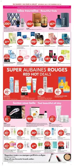 Preview of Pharmaprix weekly flyer / circulaire from shop Pharmaprix valid from Jul 11, 2026 | Page: 10 | Products: Tea, Fragrance, Peeling, Bath