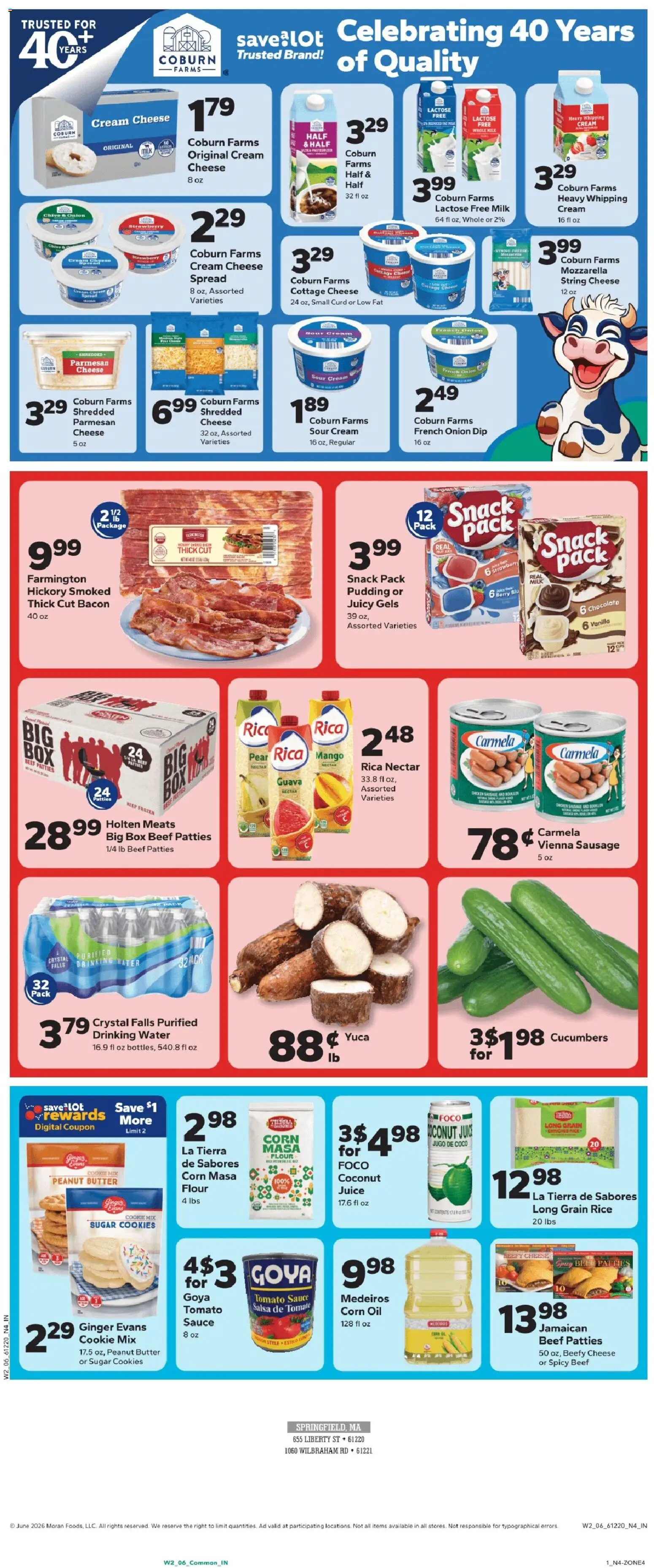 Save a Lot Weekly Ad - valid from 10.06.2026 | Page: 2 | Products: Box, Oil, Cream, Pear