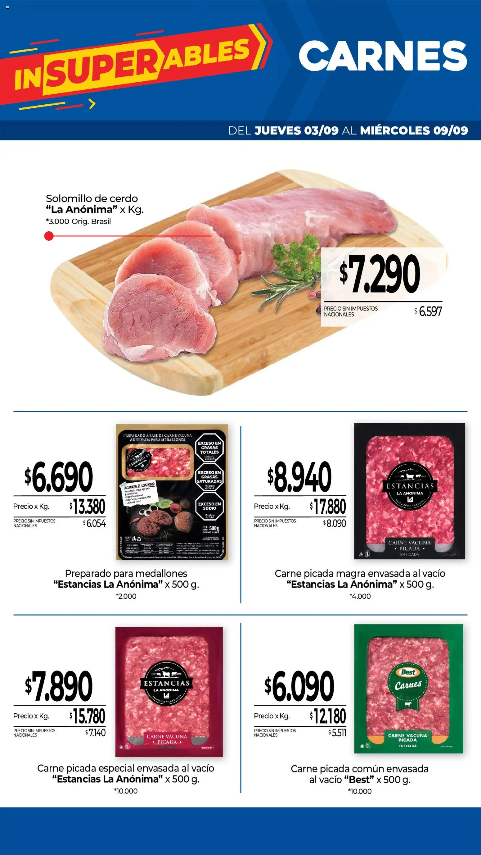 La Anonima - Frescos │ válido desde el 03/09/2026 | Página: 3 | Productos: Carne, Cerdo, Carne picada