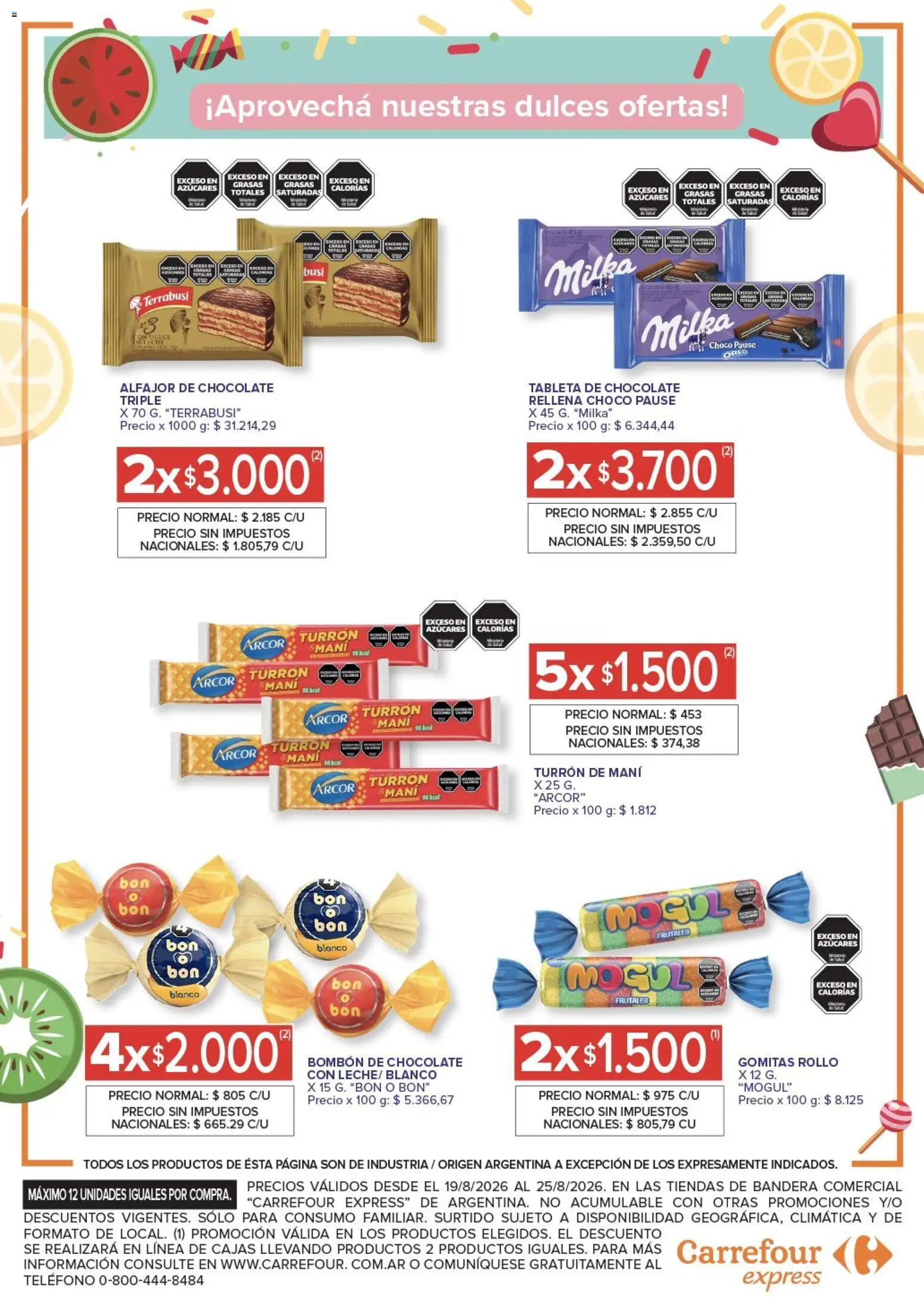 Carrefour - Carrefour Express │ válido desde el 19/08/2026 | Página: 5 | Productos: Dulce, Mani, Dulces, Turrón