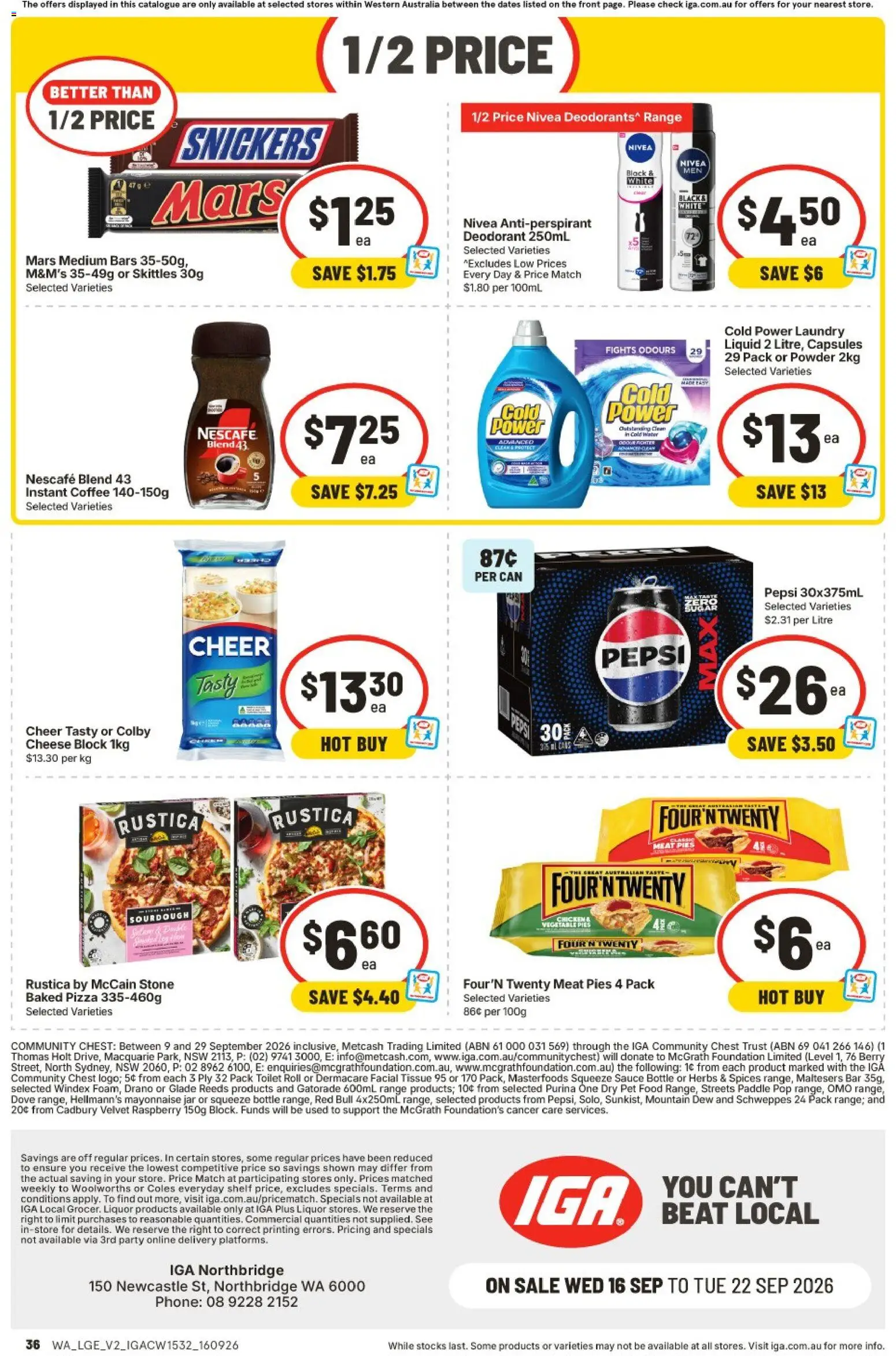 IGA catalogue - valid from 16/09/2026 | Page: 2 | Products: Food, Pizza, Mayonnaise, Snickers