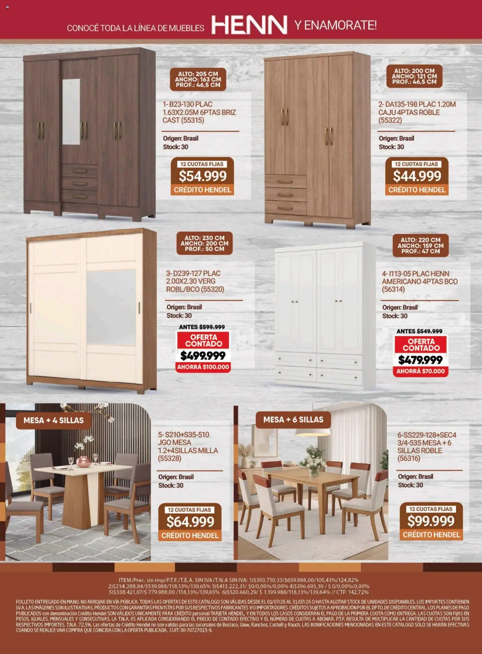 Hendel catálogo │ válido desde el 01/07/2026 | Página: 8 | Productos: Mesa