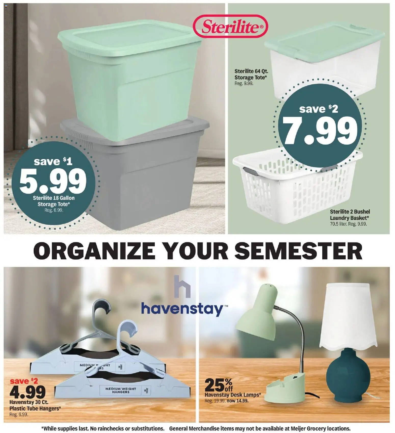 Meijer College Vibes Real Low Prices - valid from 08/05/2026 | Page: 3 | Products: Desk, Weight