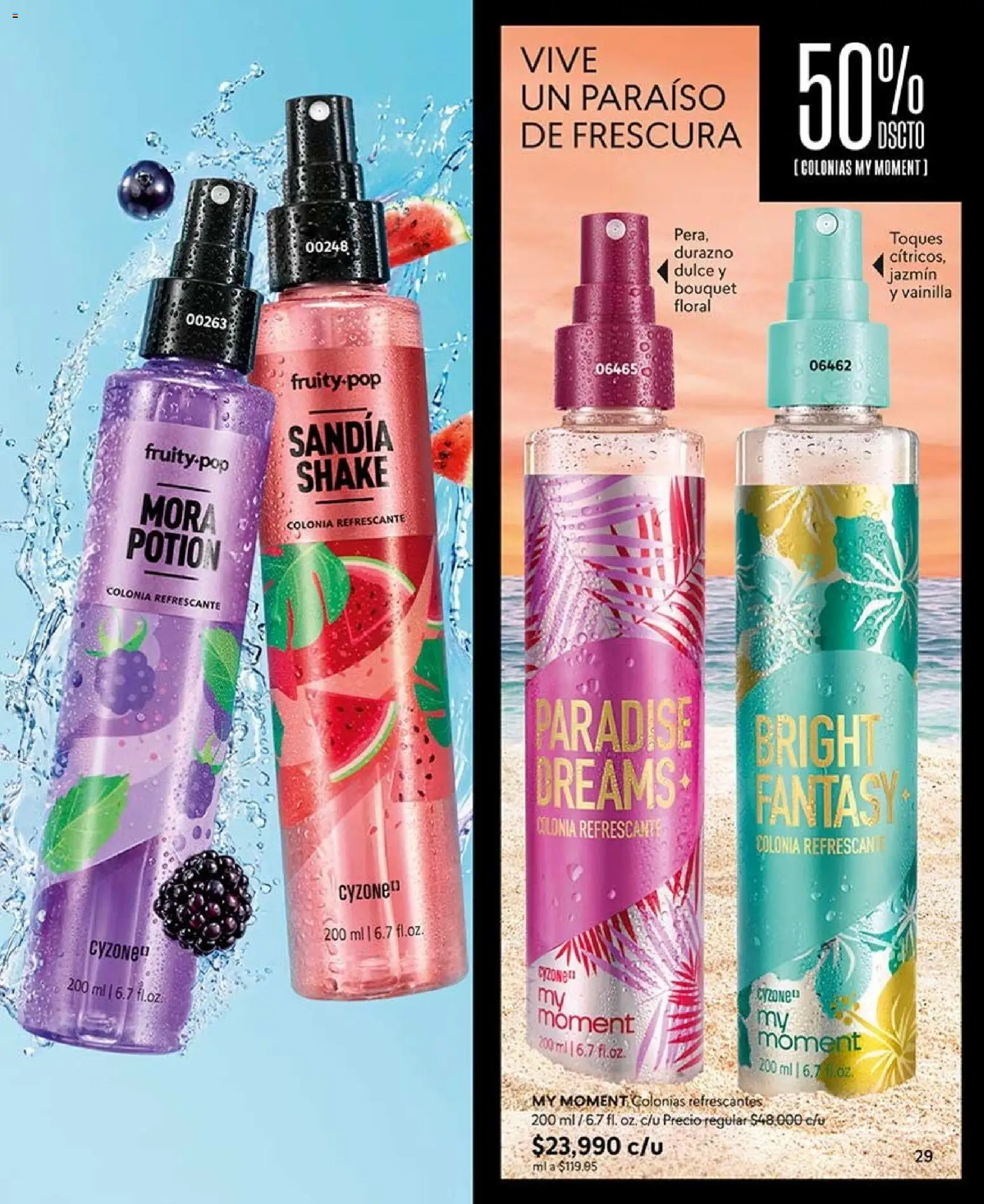 CyZone revista - valida desde el 17/08/2026 | Página: 29 | Productos: Sandía, Vainilla, Mora, Durazno