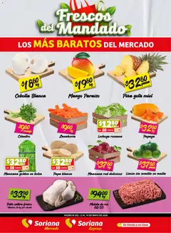 Vista previa de Soriana Frescos del Mandado Mercado: BC Sur, Sonora y Sinaloa, nuevo folleto de la tienda, válido en México a partir del 12.05.2026