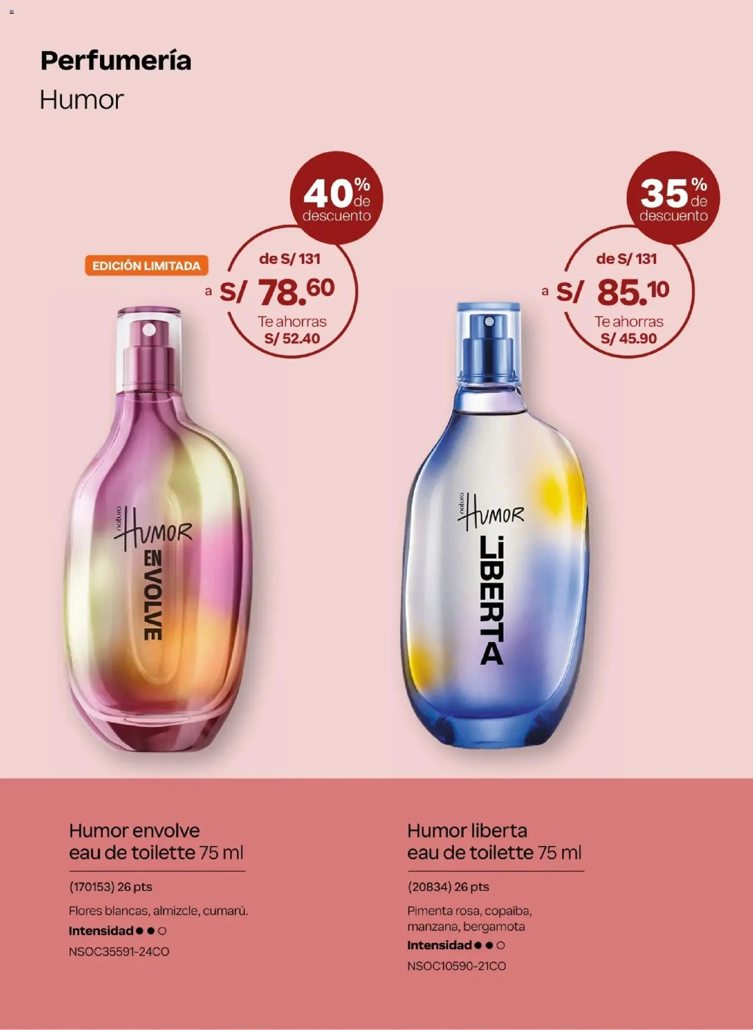 Catálogo Natura válido desde 31/03/2026 | Página: 35 | Productos: Té, Flores, EAU de Toilette