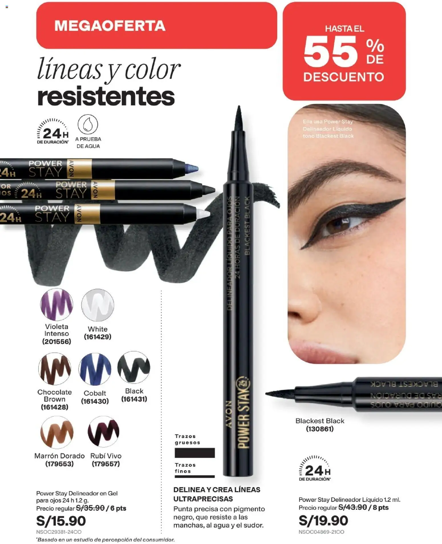 Catálogo Avon válido desde 15/09/2026 | Página: 26 | Productos: Delineador, Chocolate, Agua