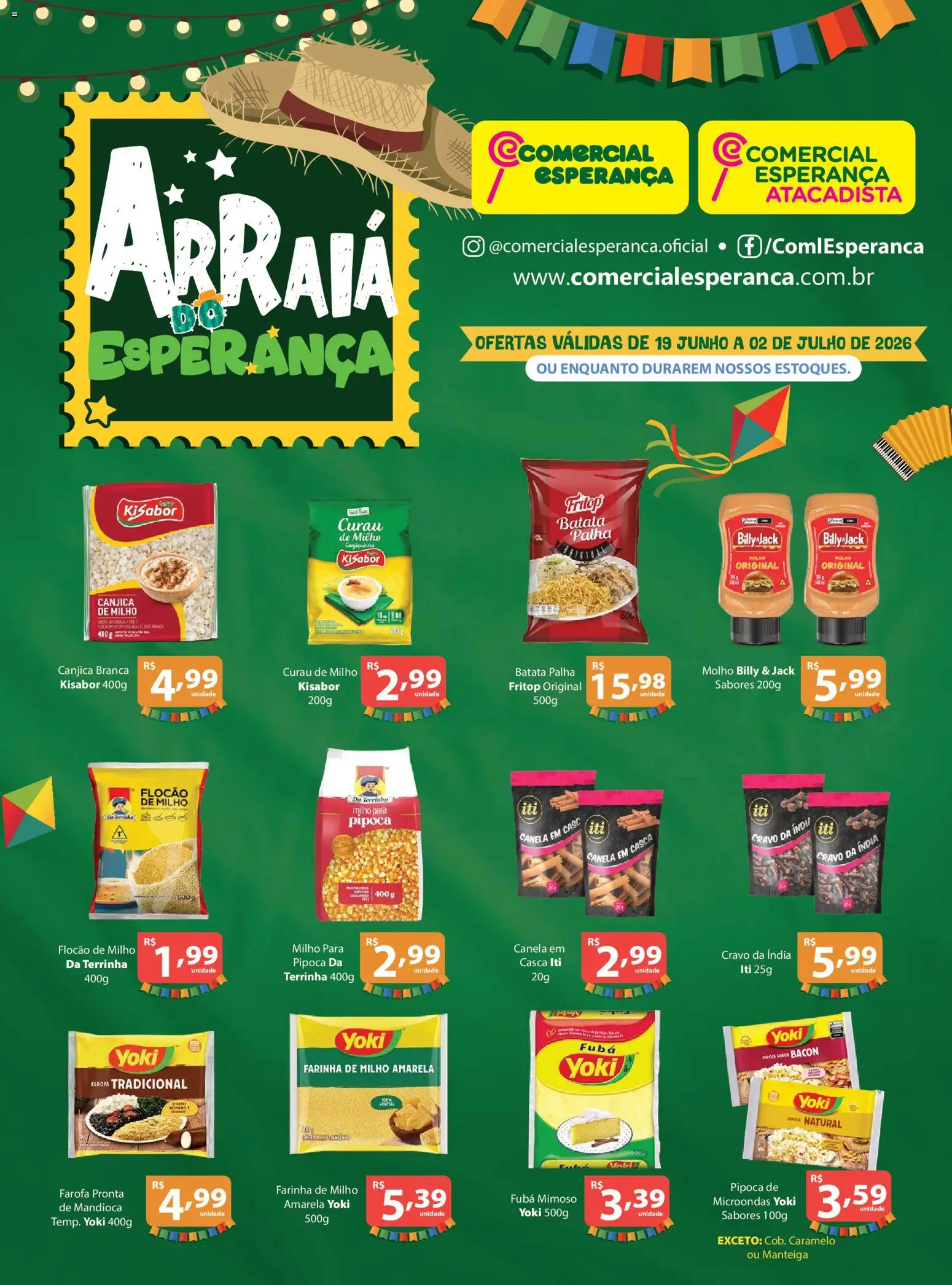 Comercial Esperança Folheto - válido de 19.06.2026 | Página: 1