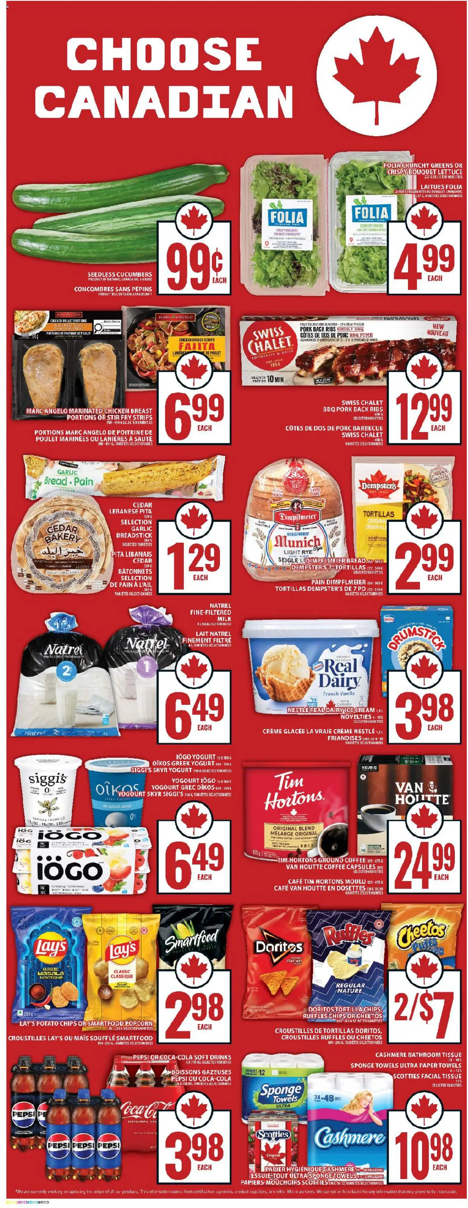 Food Basics flyer valid from 28.05.2026 | Page: 14 | Products: Sponge, Yogurt, Coffee, Pork