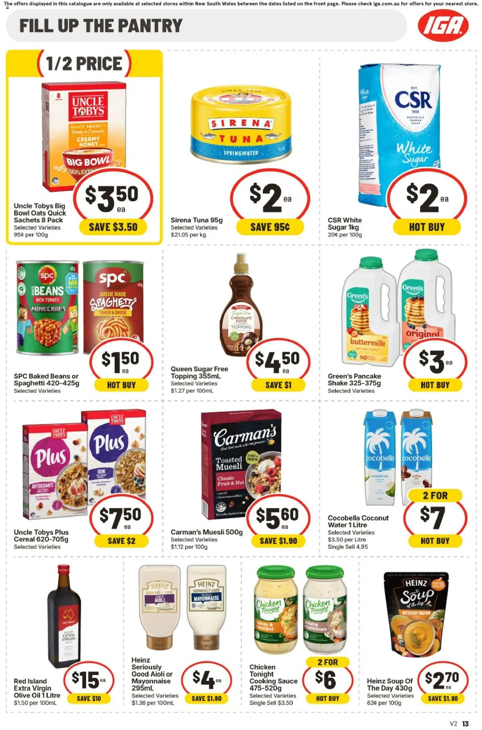 IGA catalogue - valid from 22/07/2026 | Page: 11 | Products: Oil, Sauce, Sugar, Soup
