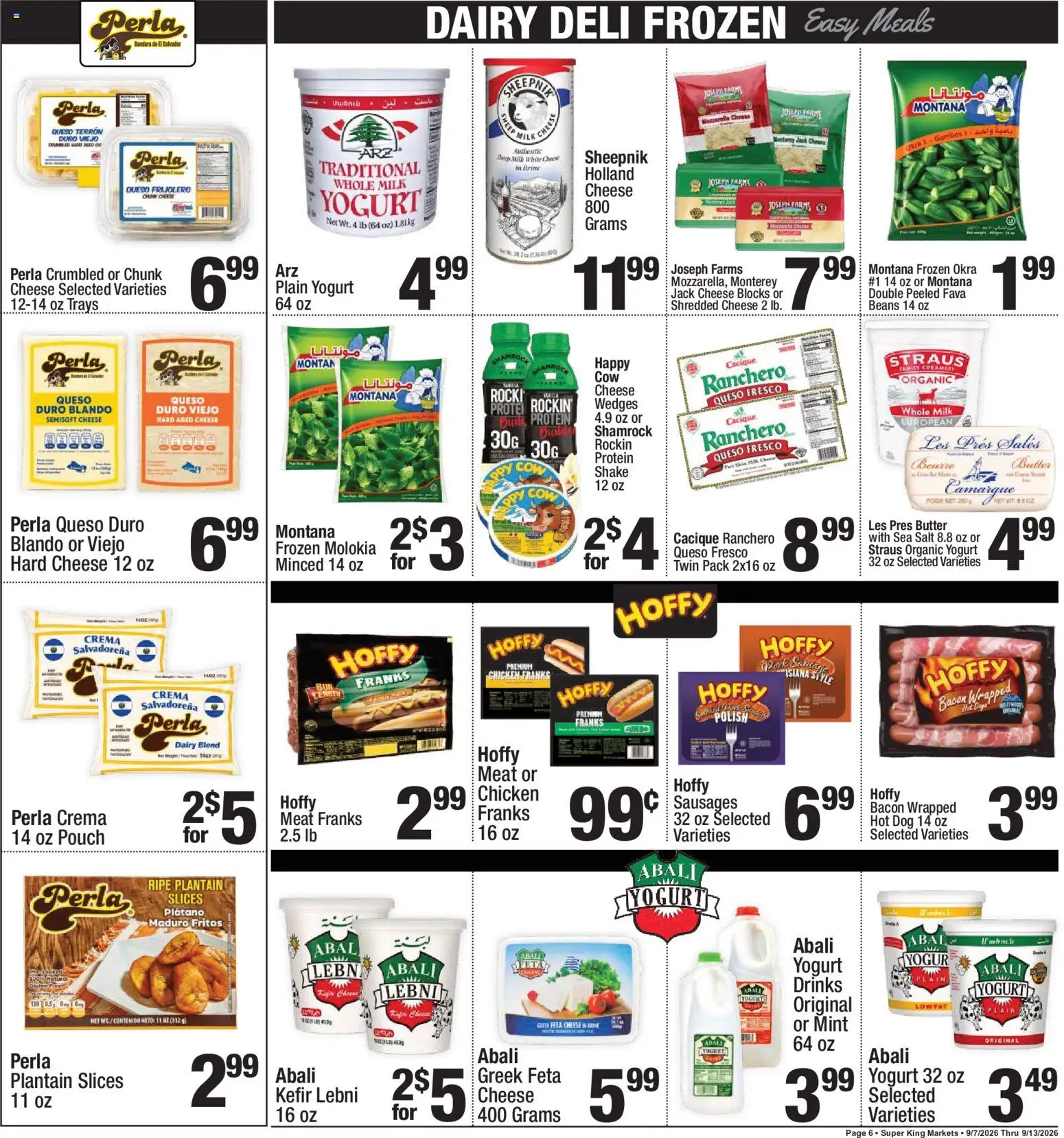 Super King Weekly Ad - valid from 09/07/2026 | Page: 6 | Products: Meat, Cheese, Protein, Kefir