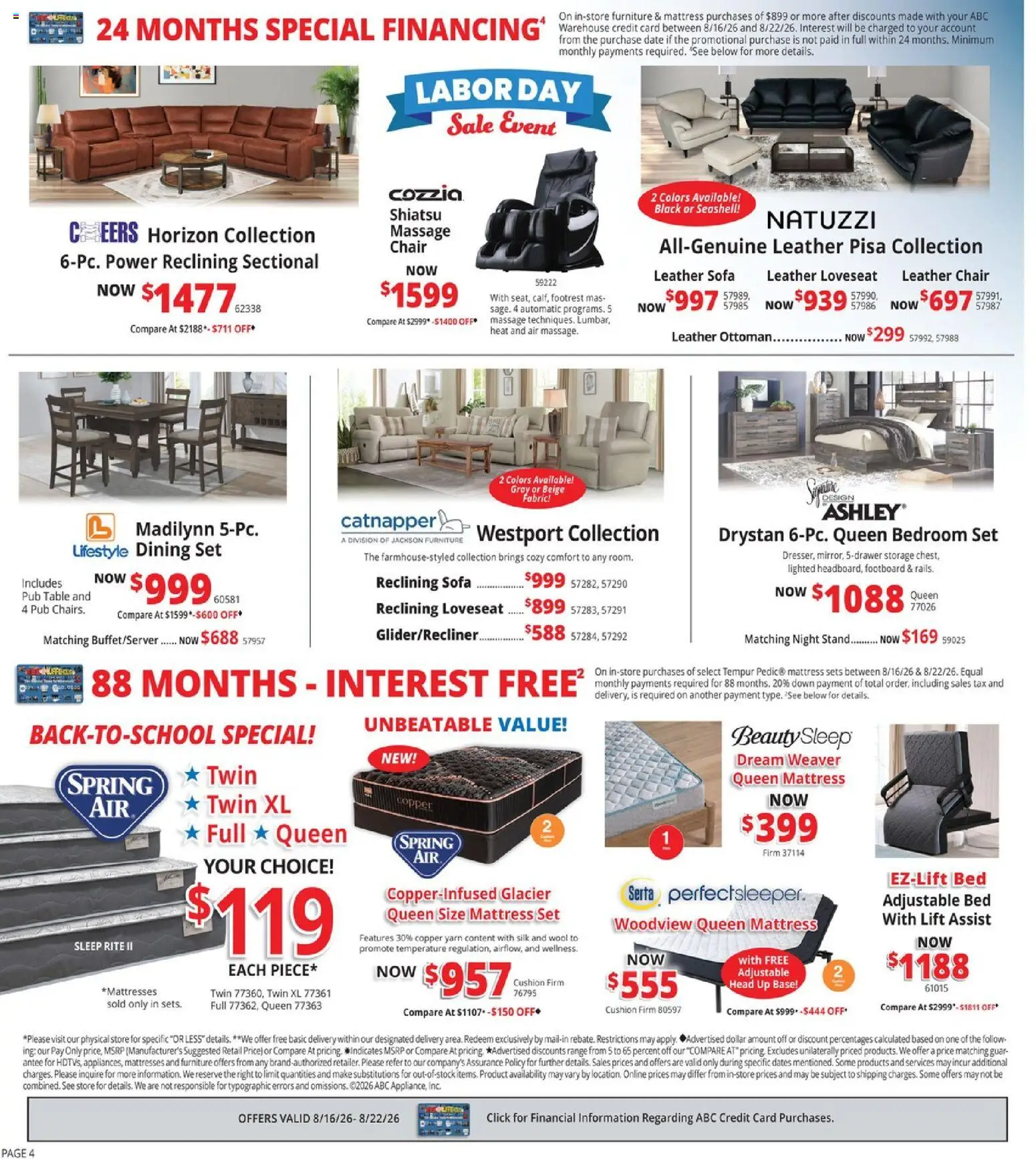 ABC Warehouse Weekly Ad - valid from 08/16/2026 | Page: 4