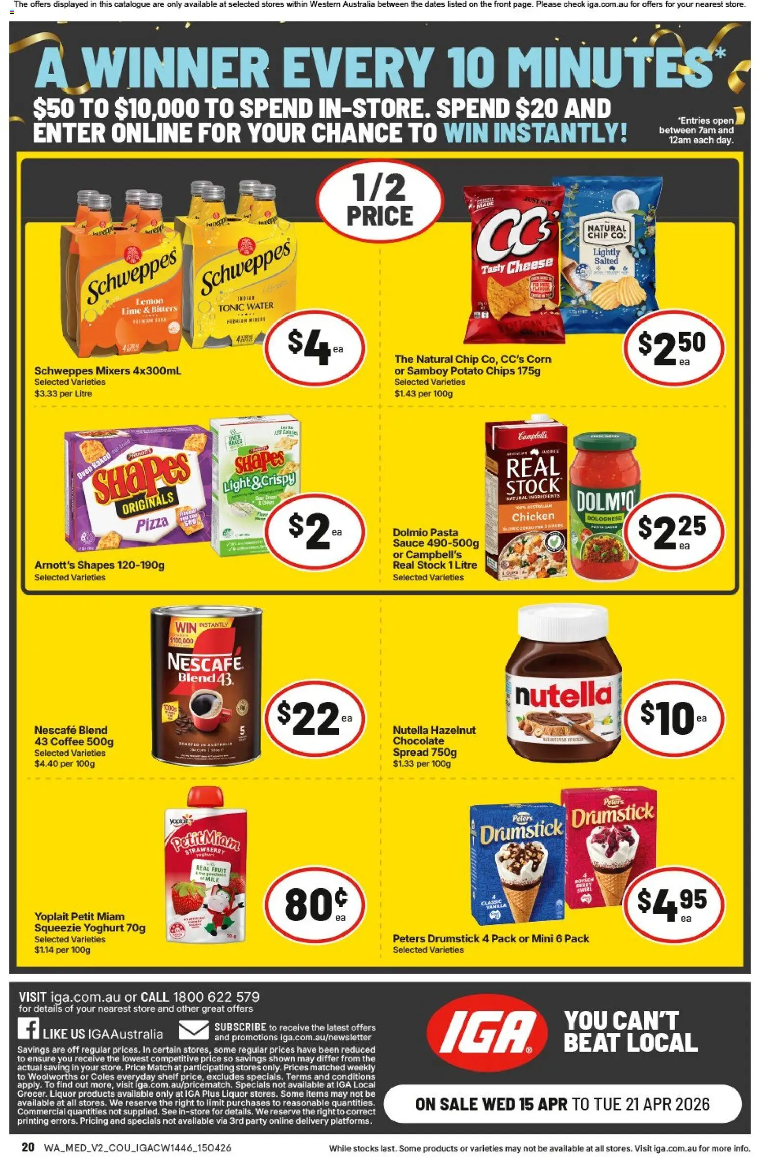 IGA catalogue - valid from 15.04.2026 | Page: 17 | Products: Light, Chocolate, Sauce, Oven