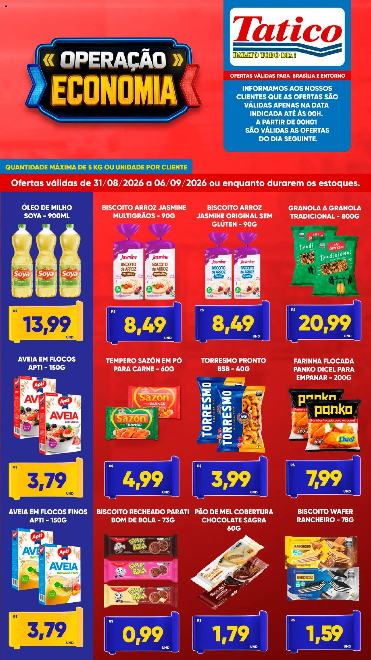Tatico Folheto - válido de 31/08/2026 | Página: 4 | Produtos: Farinha, Pão de mel, Chocolate, Flocos