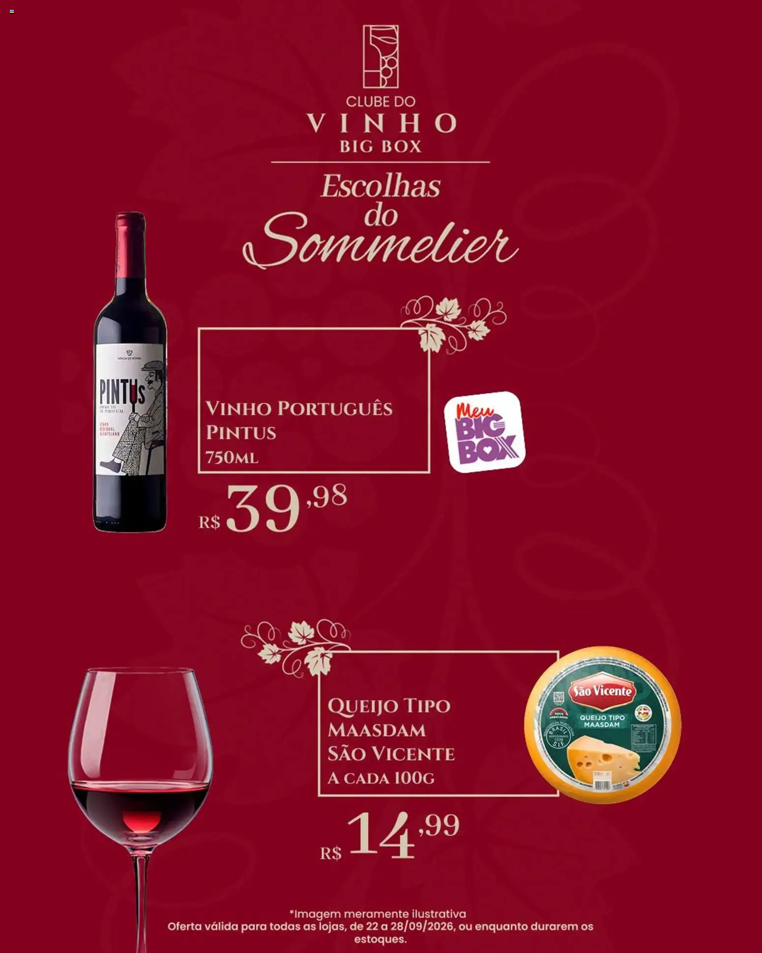 Big Box Folheto - válido de 22/09/2026 | Página: 6 | Produtos: Queijo, Vinho