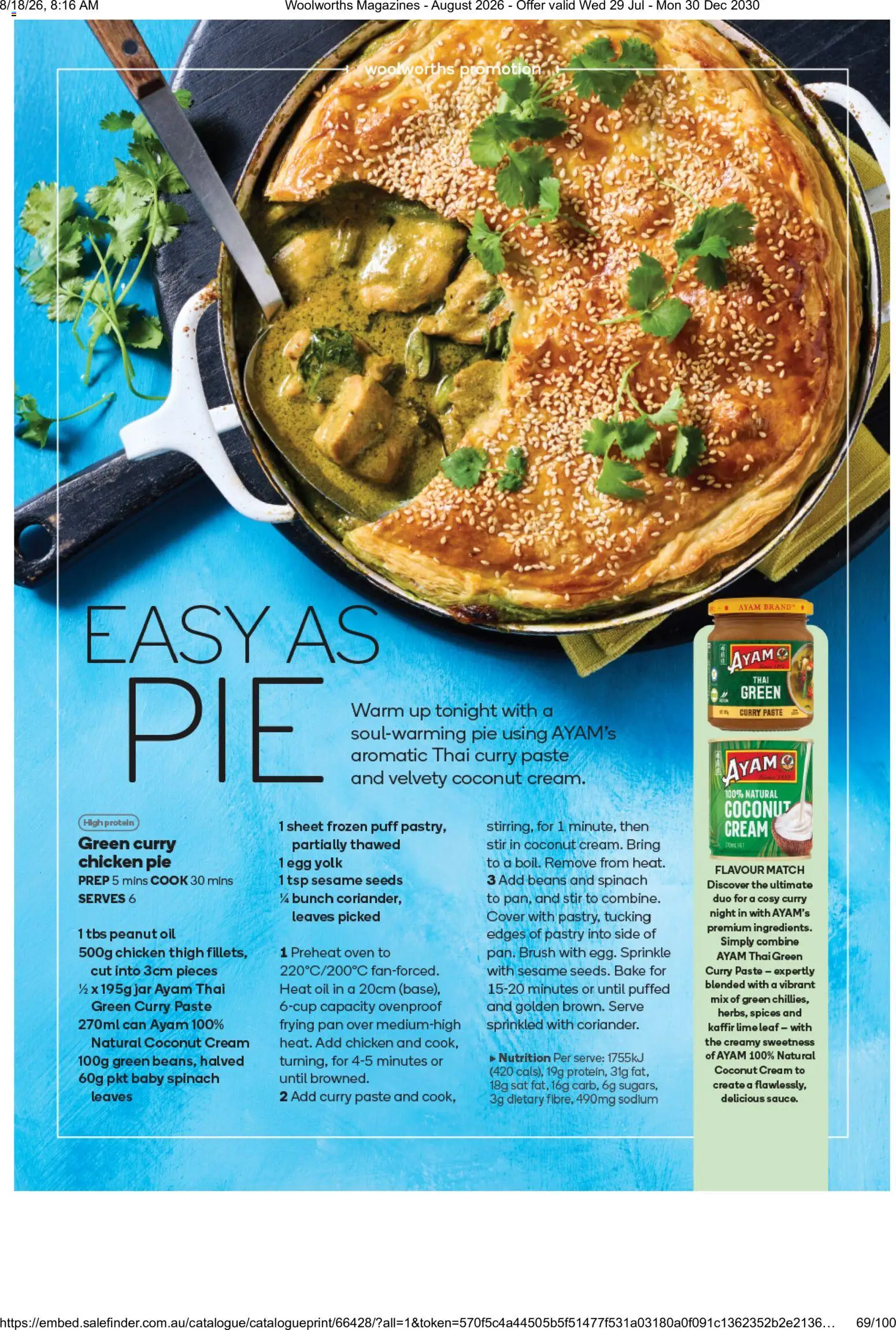 Woolworths catalogue - valid from 01/08/2026 | Page: 69 | Products: Sesame seeds, Oil, Chicken, Baby spinach
