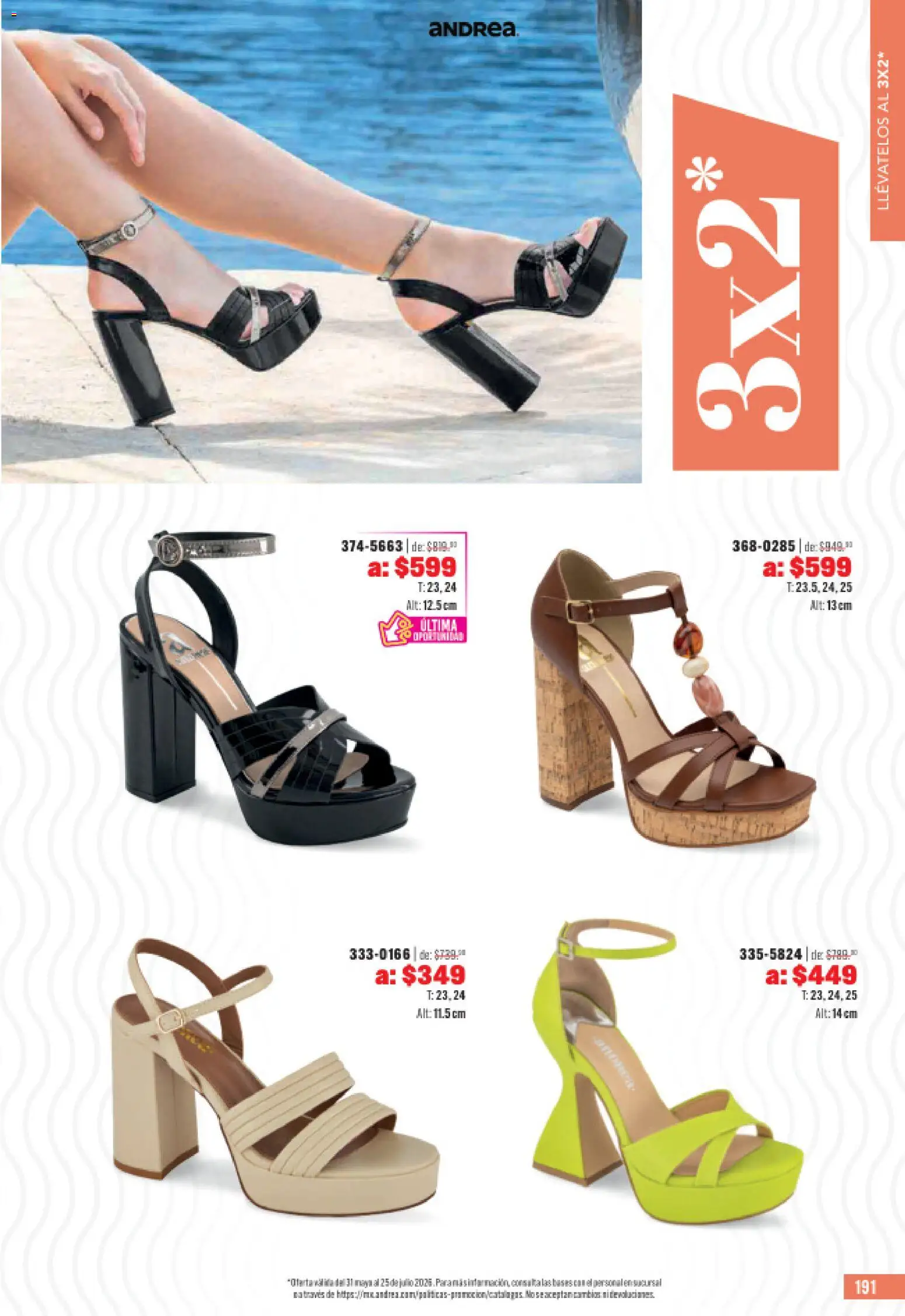 Nuevas ofertas de Andrea válidas en toda la República Mexicana desde el 31.05.2026. ¡Encuentra las mejores ofertas en Andrea catálogo Outlet! | Página: 191