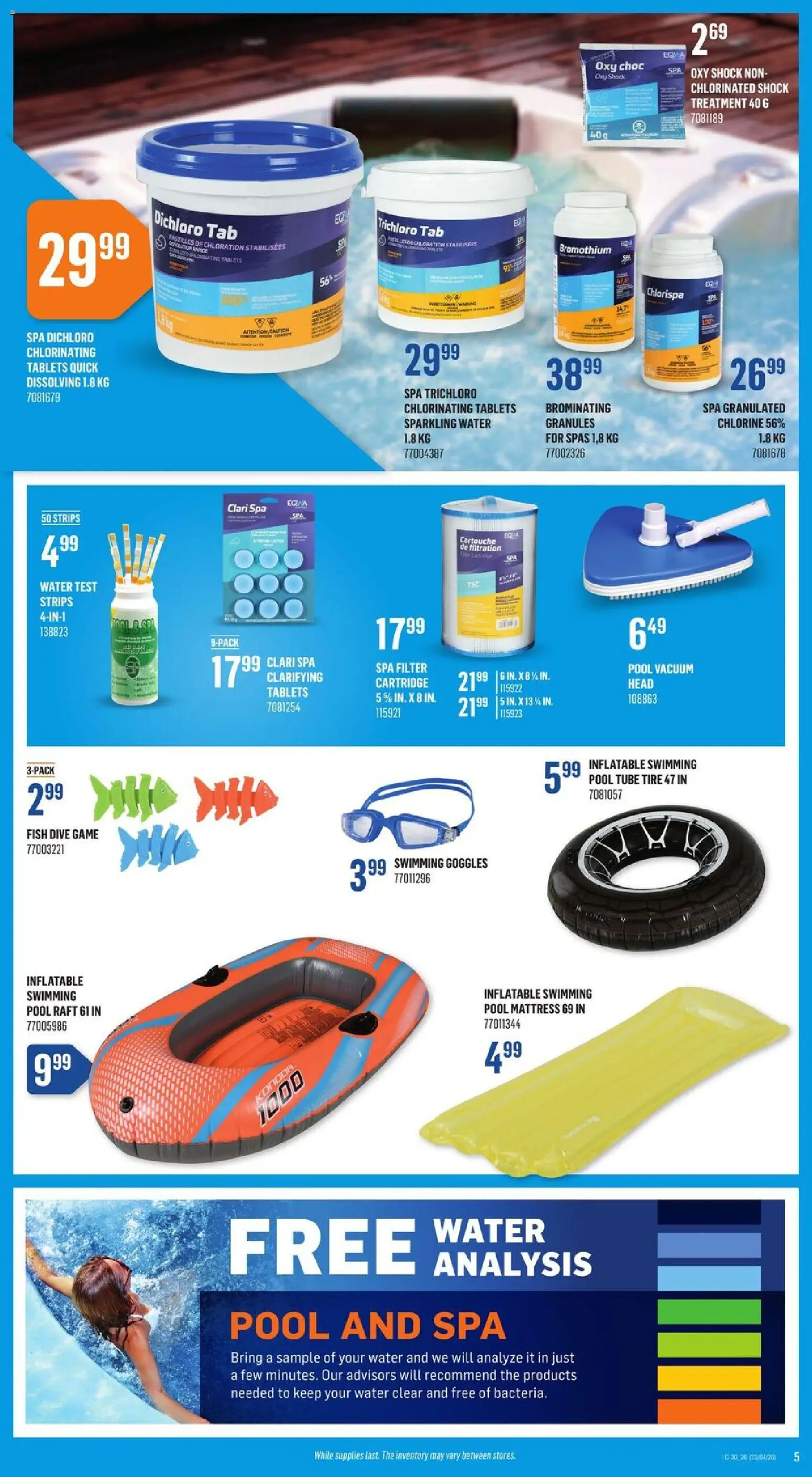 Canac flyer valid from Jul 23, 2026 | Page: 5 | Products: Fish, Game, Mattress
