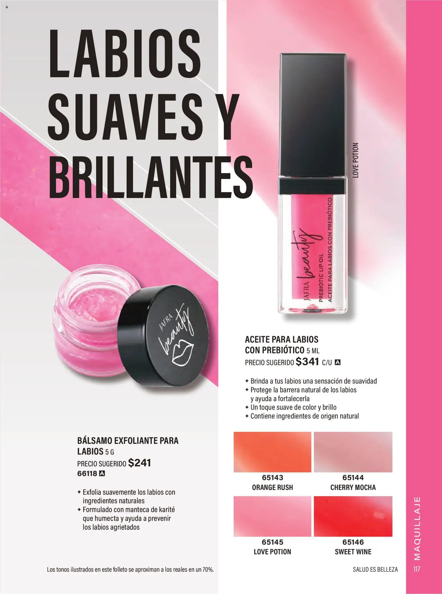 Nuevas ofertas de JAFRA válidas en toda la República Mexicana desde el 01.02.2026. ¡Encuentra las mejores ofertas en JAFRA catálogo Organizador de Ventas! | Página: 115 | Productos: Brillo, Aceite, Bálsamo, Maquillaje