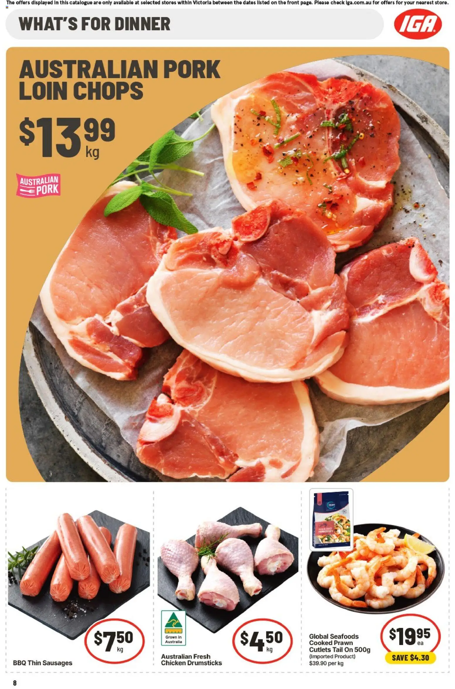 IGA catalogue - valid from 16/09/2026 | Page: 9 | Products: Pork loin, Chicken, Pork, Drumsticks