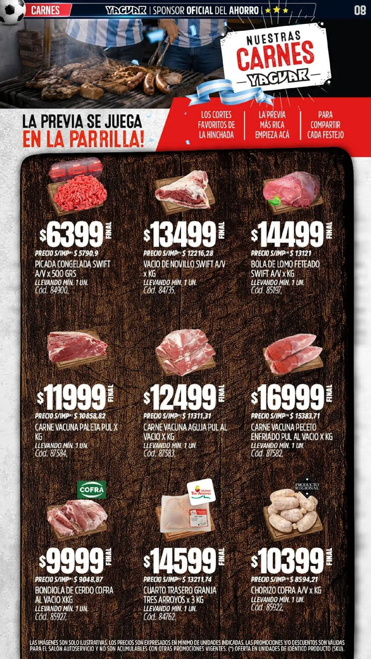 Yaguar - Oferta Semanal Misiones │ válido desde el 01.06.2026 | Página: 8 | Productos: Parrilla, Paleta, Chorizo, Cerdo