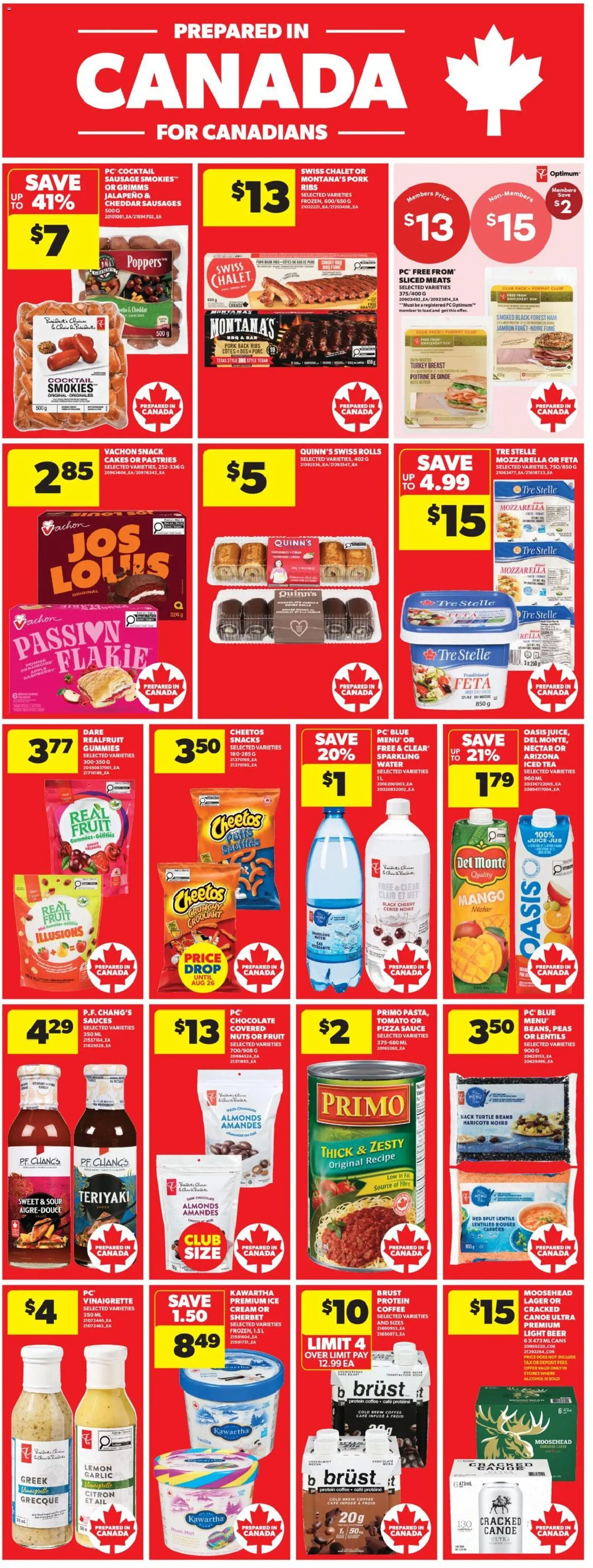 Real Canadian Superstore flyer valid from Aug 6, 2026 | Page: 6 | Products: Nuts, Cream, Pizza, Pork
