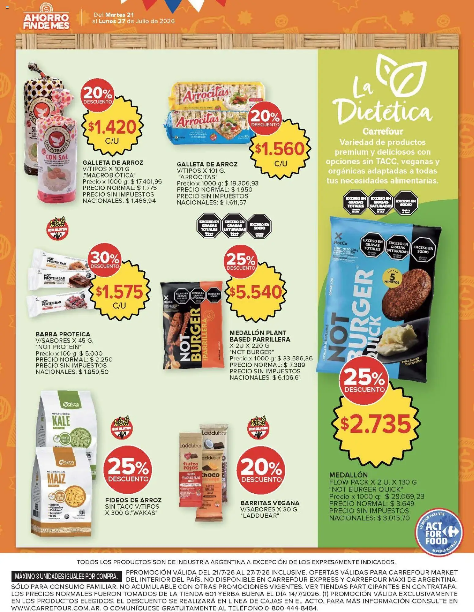 Carrefour Market catálogo │ válido desde el 21/07/2026 | Página: 17 | Productos: Maiz, Sal, Arándanos, Fideos