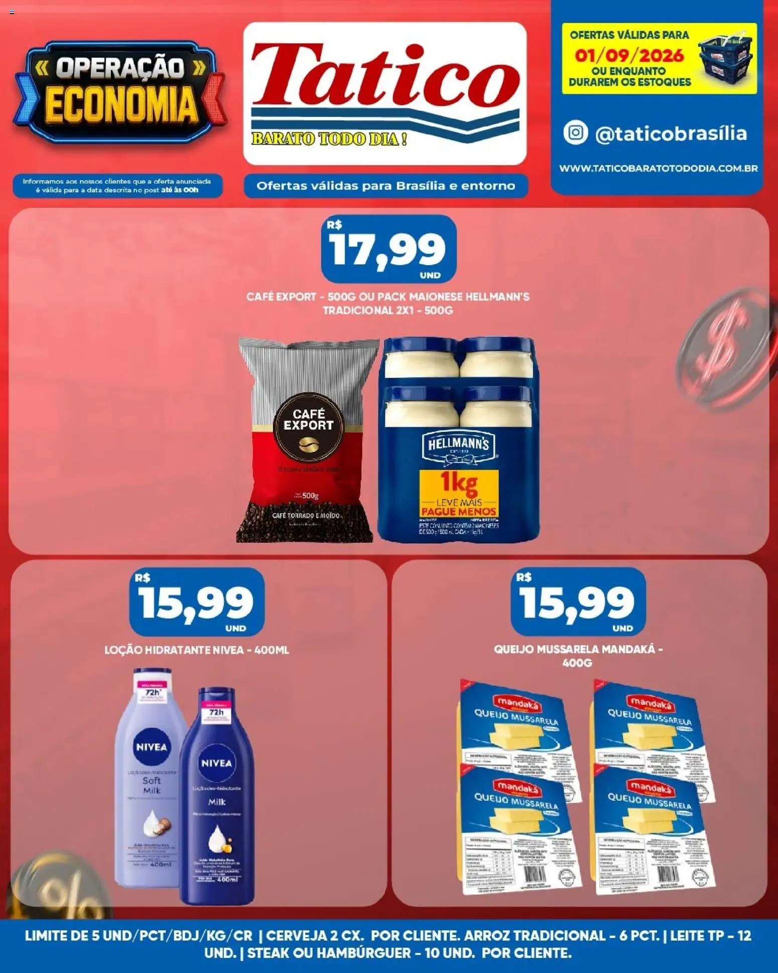 Tatico Folheto - válido de 01/09/2026 | Página: 10 | Produtos: Steak, Queijo, Maionese, Mussarela