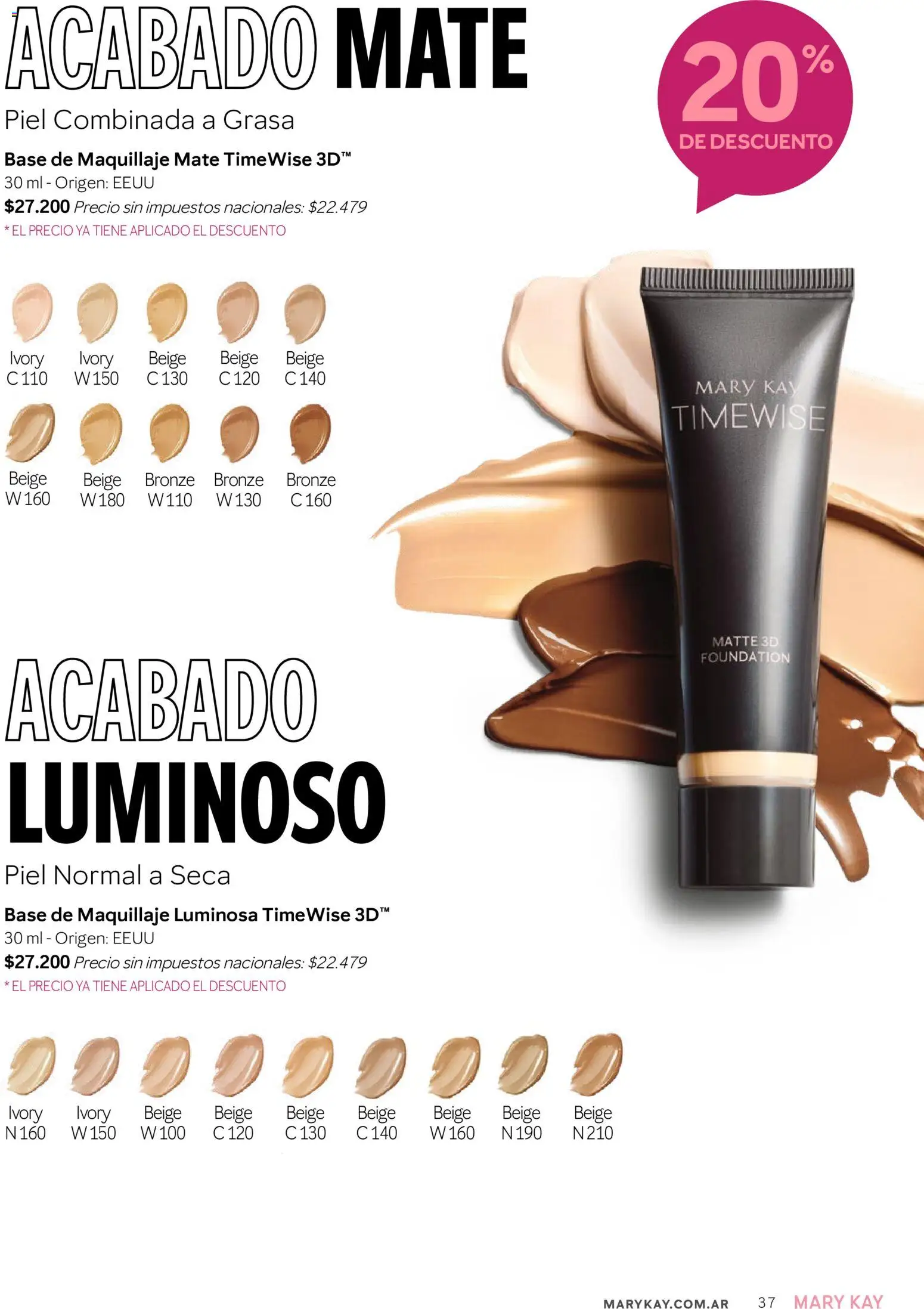 Mary Kay - Catálogo │ válido desde el 01/09/2026 | Página: 37 | Productos: Mate, Base de maquillaje, Maquillaje