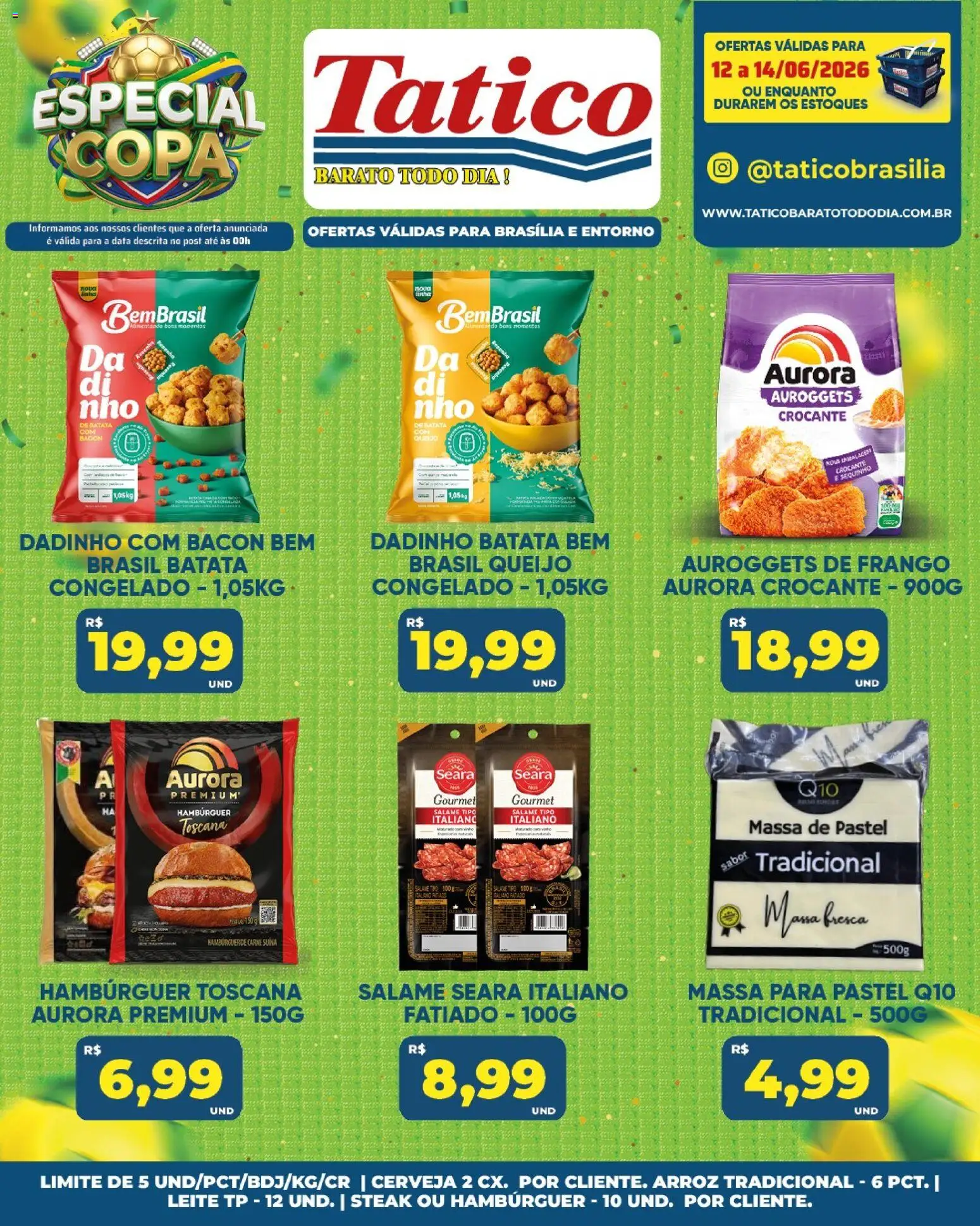 Tatico Folheto - válido de 13.06.2026 | Página: 42 | Produtos: Leite, Massa, Hambúrguer, Batata