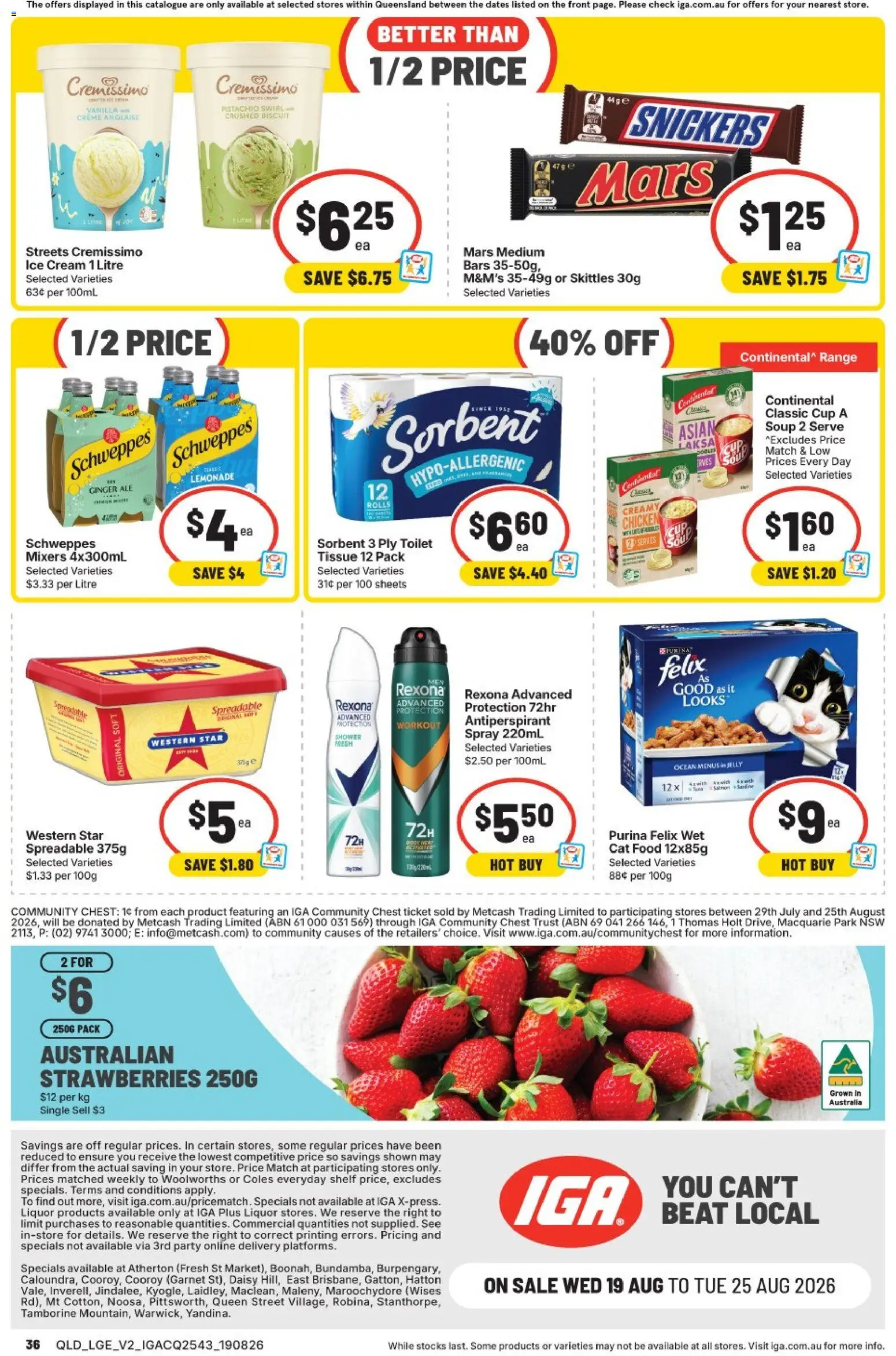 IGA catalogue - valid from 19/08/2026 | Page: 32 | Products: Ginger, Strawberries, Ice cream, Ice