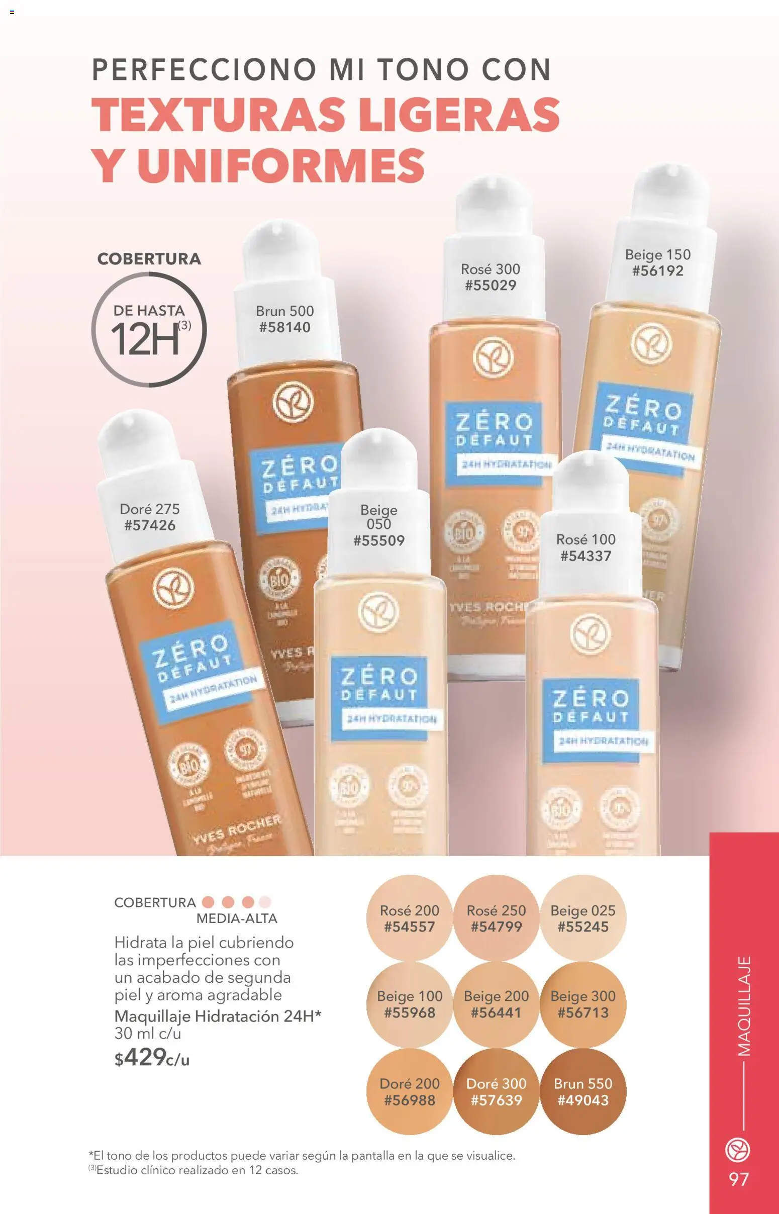 Nuevas ofertas de Yves Rocher válidas en toda la República Mexicana desde el 25/08/2026. ¡Encuentra las mejores ofertas en Yves Rocher campaña 12 2026! | Página: 99 | Productos: Maquillaje