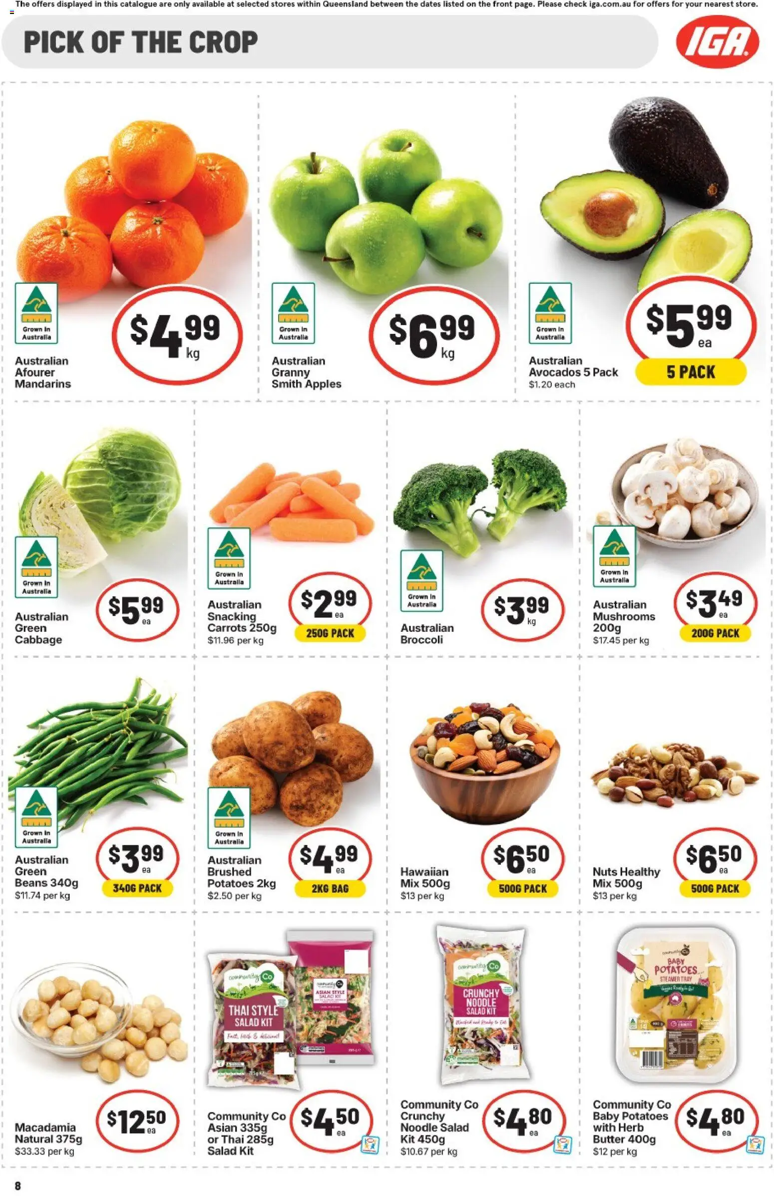IGA catalogue - valid from 01/07/2026 | Page: 8 | Products: Salad, Potatoes, Cabbage, Bag