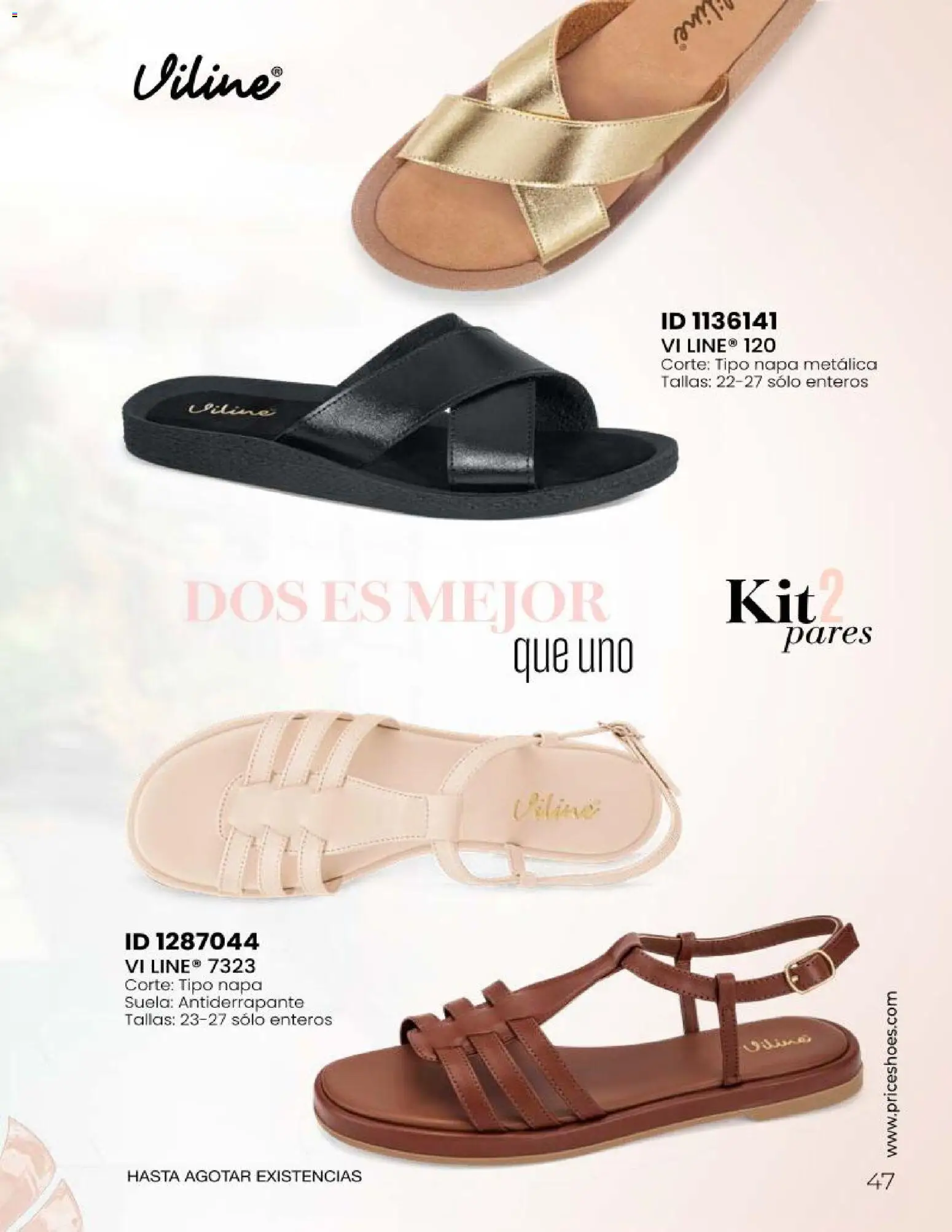 Nuevas ofertas de Price Shoes válidas en toda la República Mexicana desde el 23.04.2026. ¡Encuentra las mejores ofertas en Price Shoes catálogo Sandalias Kits! | Página: 47