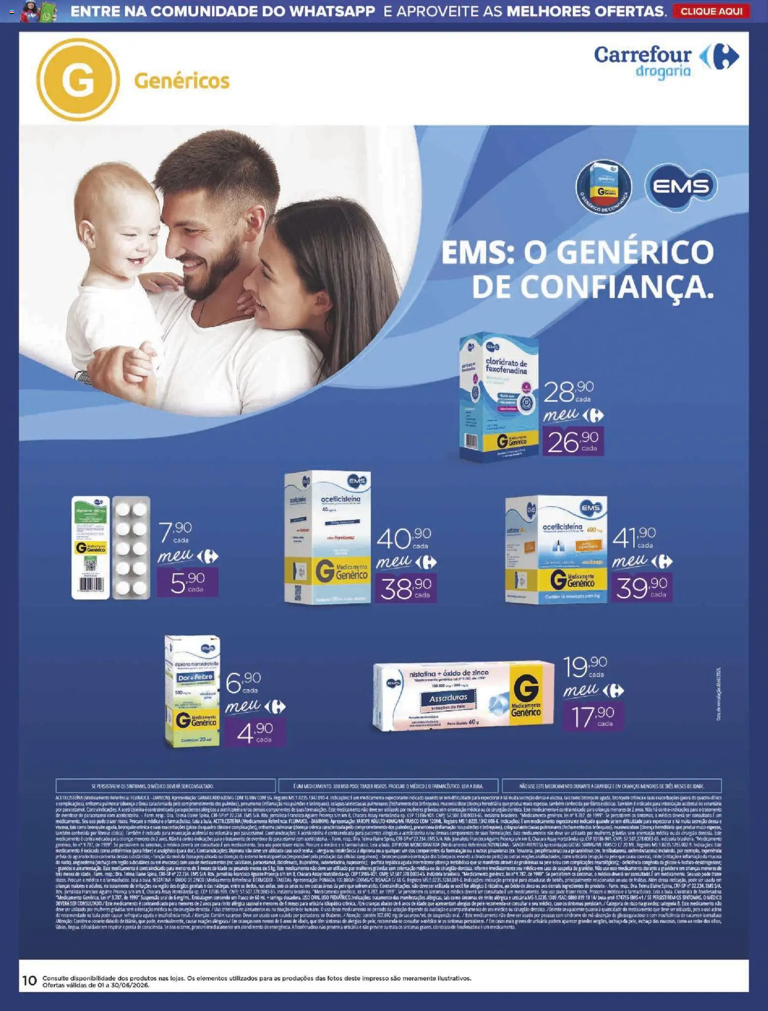 Carrefour Folheto - válido de 01.06.2026 | Página: 10 | Produtos: Suspensão, Pomada, Granulado, Bala