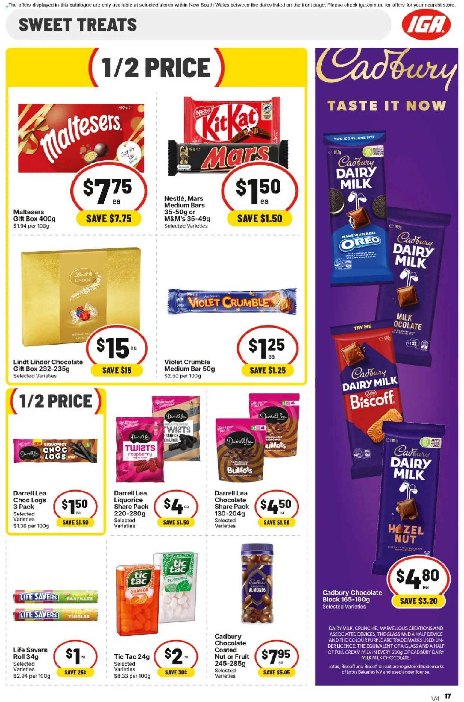 IGA catalogue - valid from 30/09/2026 | Page: 22 | Products: Dairy, Chocolate, Raspberry, Lindt