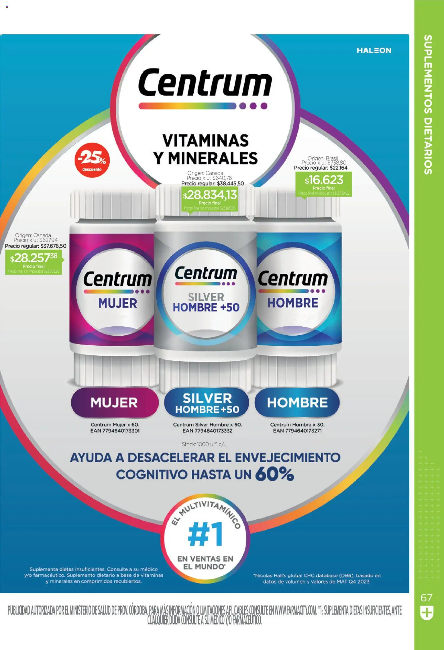 Farmacity catálogo │ válido desde el 01/09/2026 | Página: 67 | Productos: Vitaminas, Multivitamínico, Suplemento dietario