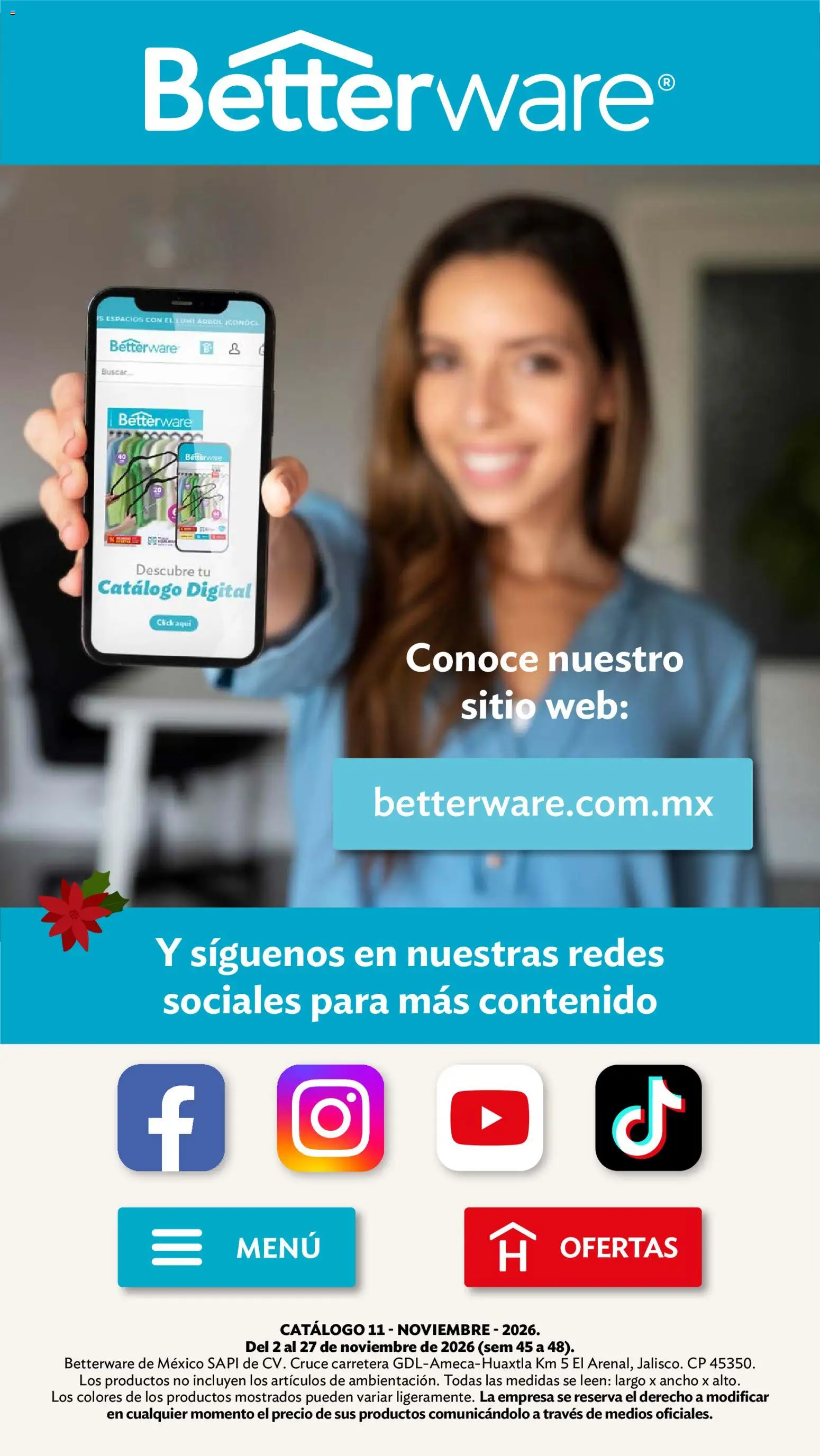 Nuevas ofertas de Betterware válidas en toda la República Mexicana desde el 02/11/2026. ¡Encuentra las mejores ofertas en Betterware campaña 11 2026! | Página: 118