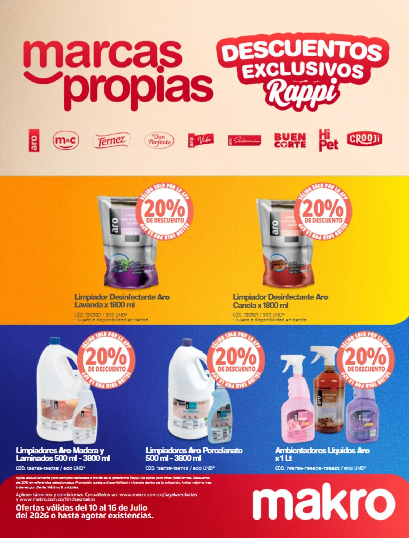Makro revista - valida desde el 10/07/2026 | Página: 10 | Productos: Limpiador, Desinfectante