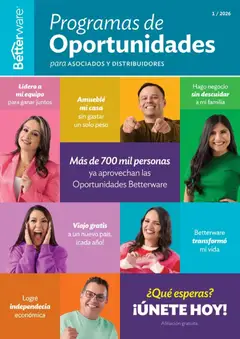 Vista previa de Betterware catálogo Oportunidades, nuevo folleto de la tienda, válido en México a partir del 01.01.2026