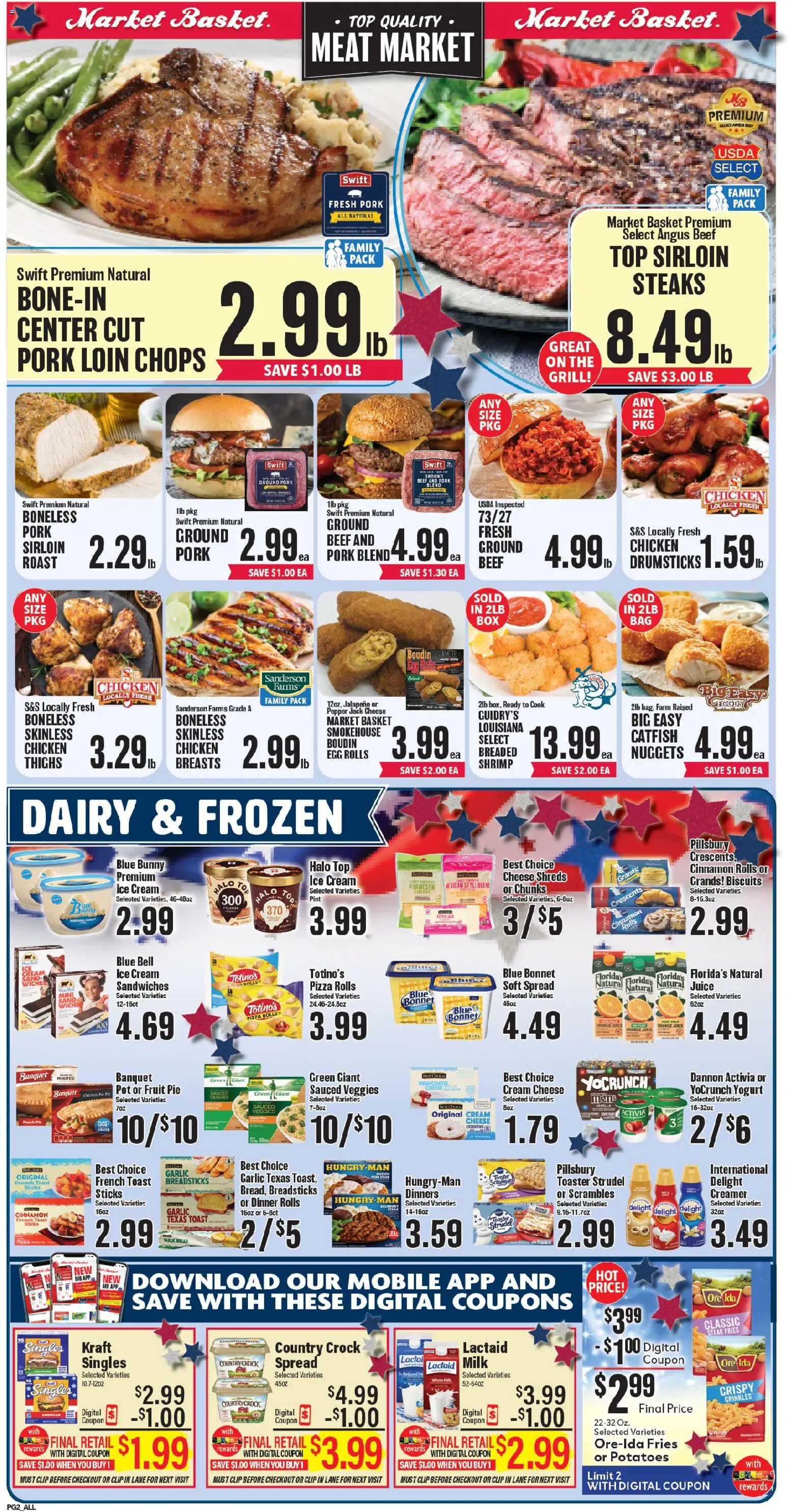 Market Basket Weekly Ad - valid from 24.06.2026 | Page: 4 | Products: Clip, Basket, Pizza, Cream