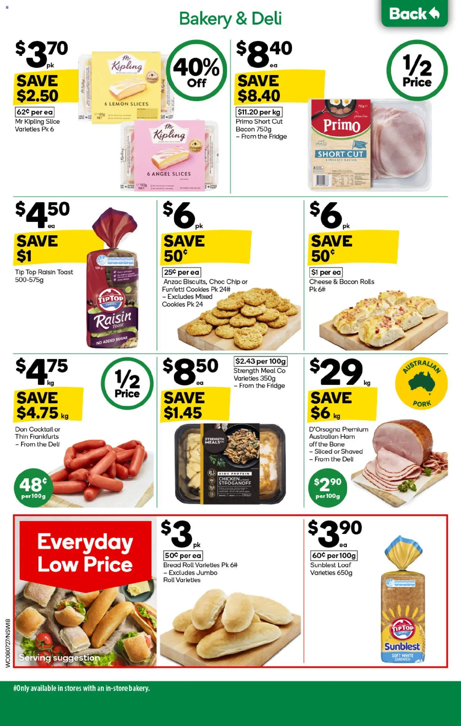 Woolworths catalogue - valid from 08/07/2026 | Page: 18 | Products: Cheese, Bread, Chicken, Pork