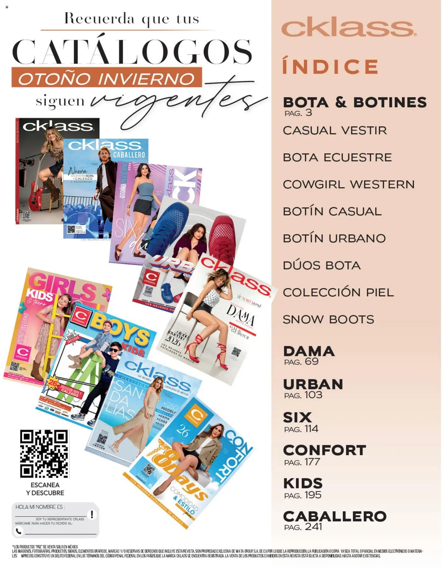 Nuevas ofertas de Cklass válidas en toda la República Mexicana desde el 11/09/2026. ¡Encuentra las mejores ofertas en Cklass catálogo Calzado Invierno! | Página: 2 | Productos: Botas, Ropa, Botines, Revista