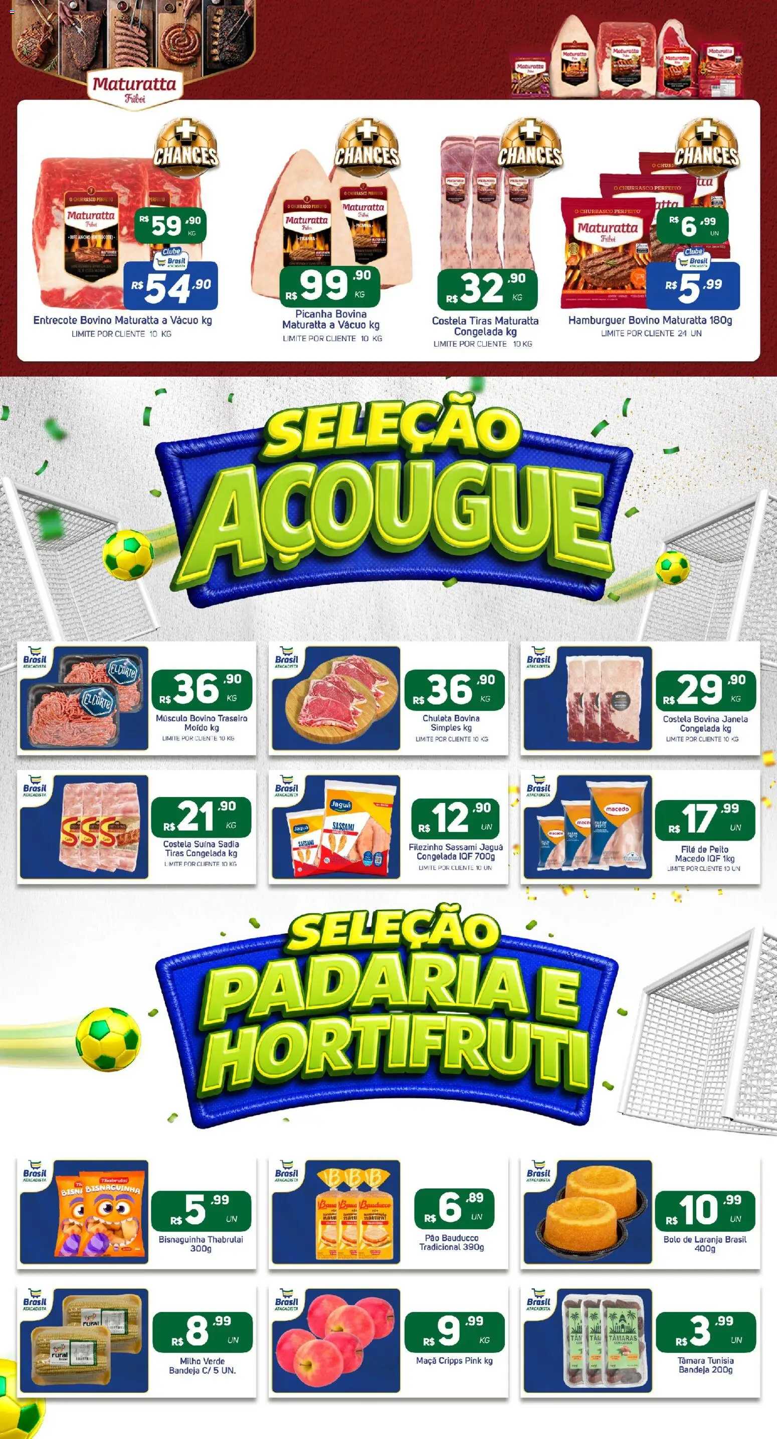 Brasil Atacadista Folheto - válido de 08.06.2026 | Página: 7 | Produtos: Tâmaras, Milho verde, Pão, Hambúrguer