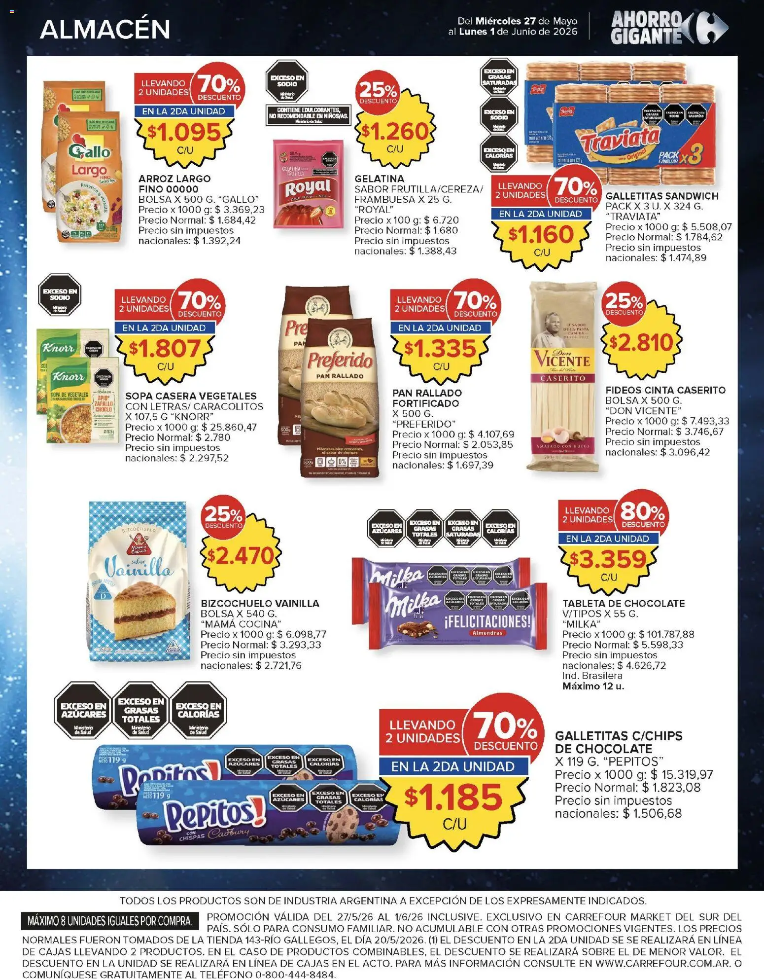 Carrefour Market catálogo │ válido desde el 27.05.2026 | Página: 4 | Productos: Bolsa, Zapallo, Gelatina, Pan rallado