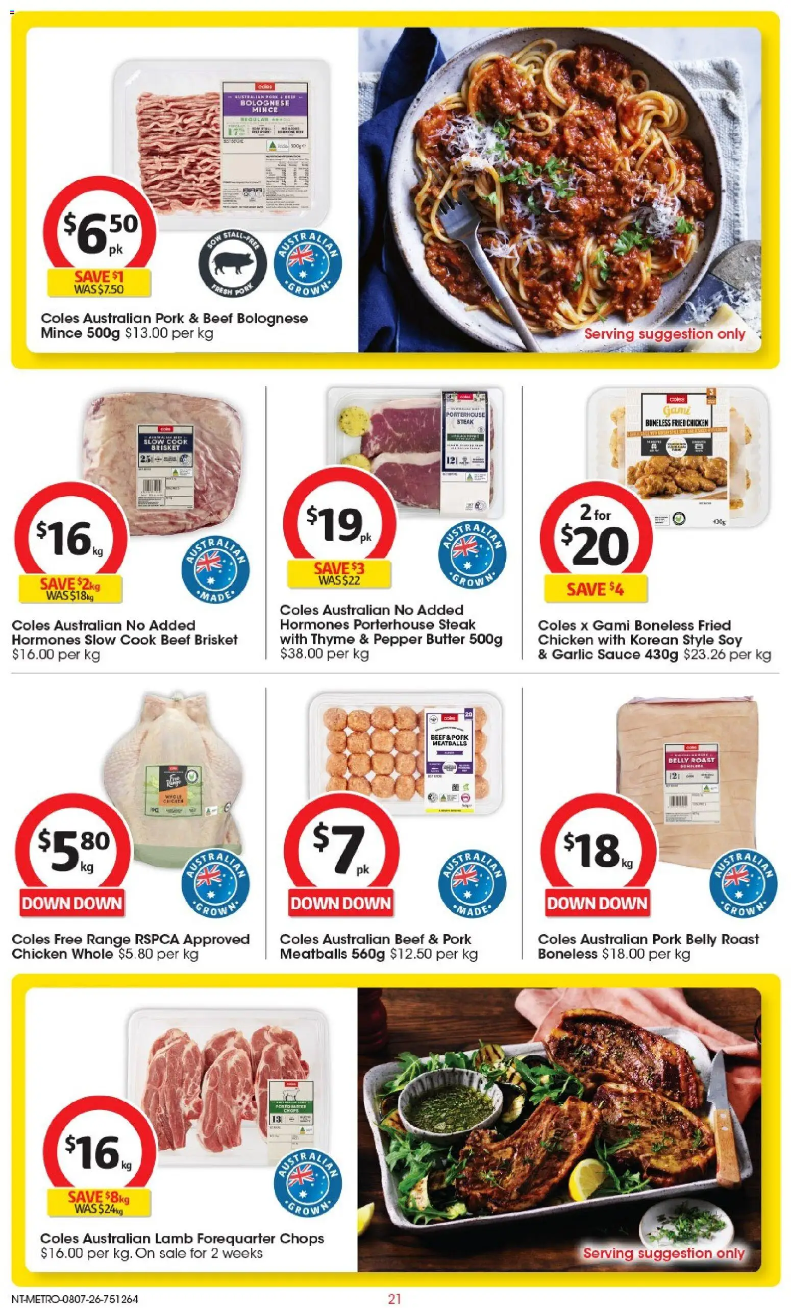 Coles catalogue - valid from 08/07/2026 | Page: 21 | Products: Lamb, Sauce, Pepper, Garlic
