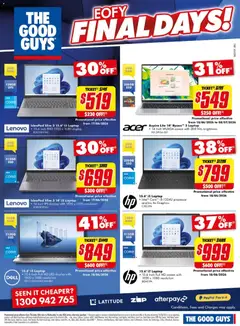 Preview of The Good Guys catalogue EOFY - valid from 25/06/2026 | Page: 5 | Products: Laptop, Screen