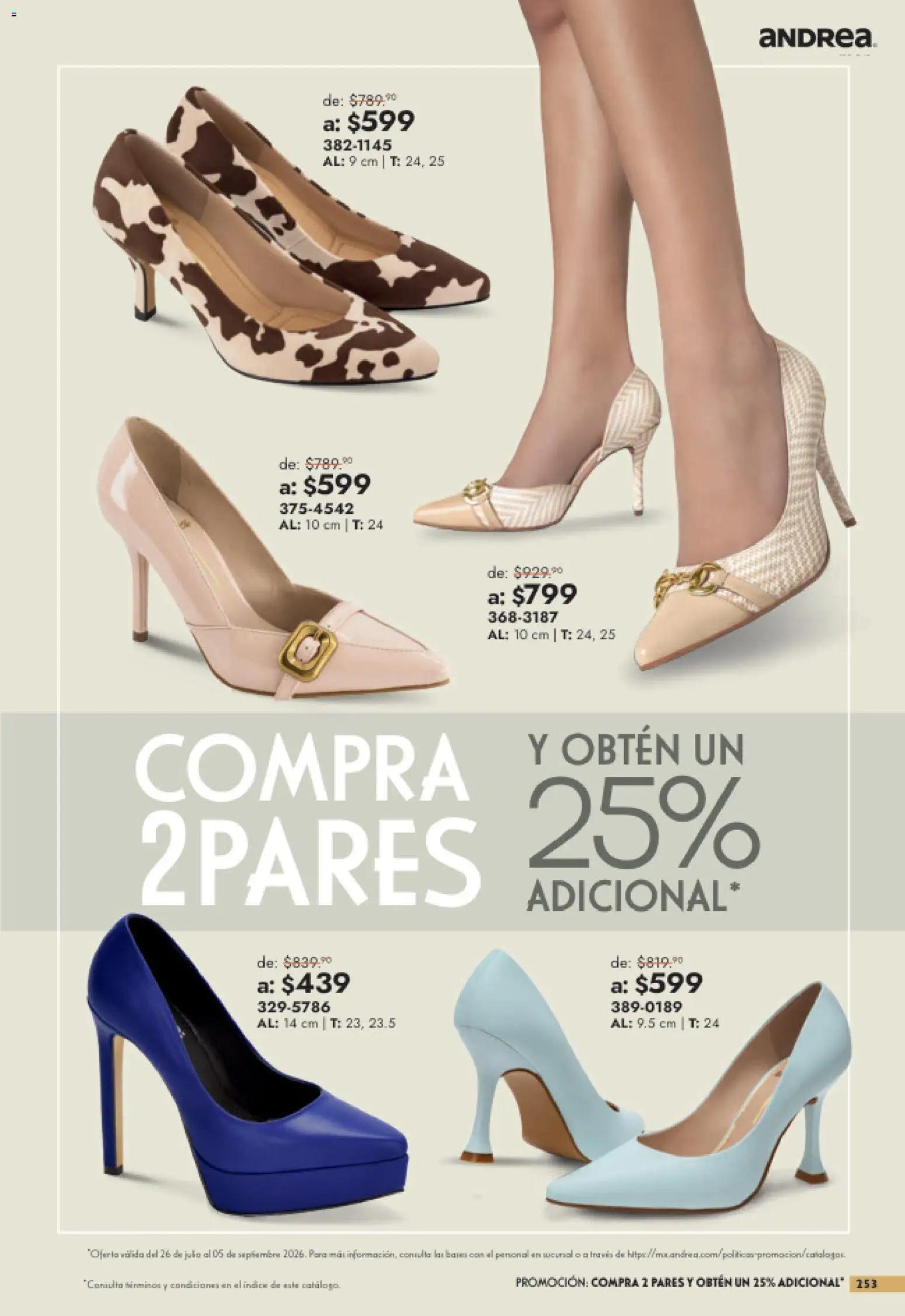 Nuevas ofertas de Andrea válidas en toda la República Mexicana desde el 26/07/2026. ¡Encuentra las mejores ofertas en Andrea catálogo Outlet! | Página: 253