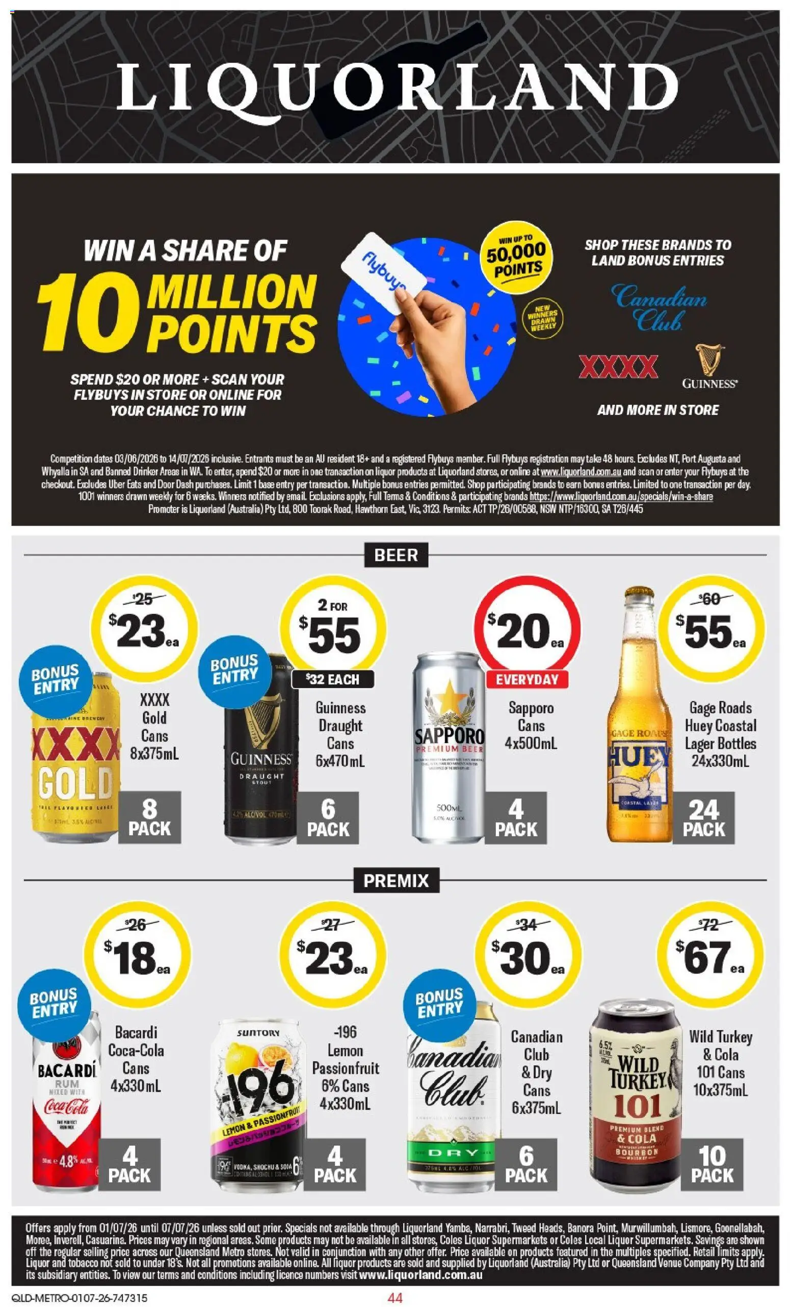 Coles catalogue - valid from 01/07/2026 | Page: 44 | Products: Door, Bourbon, Coca Cola, Turkey